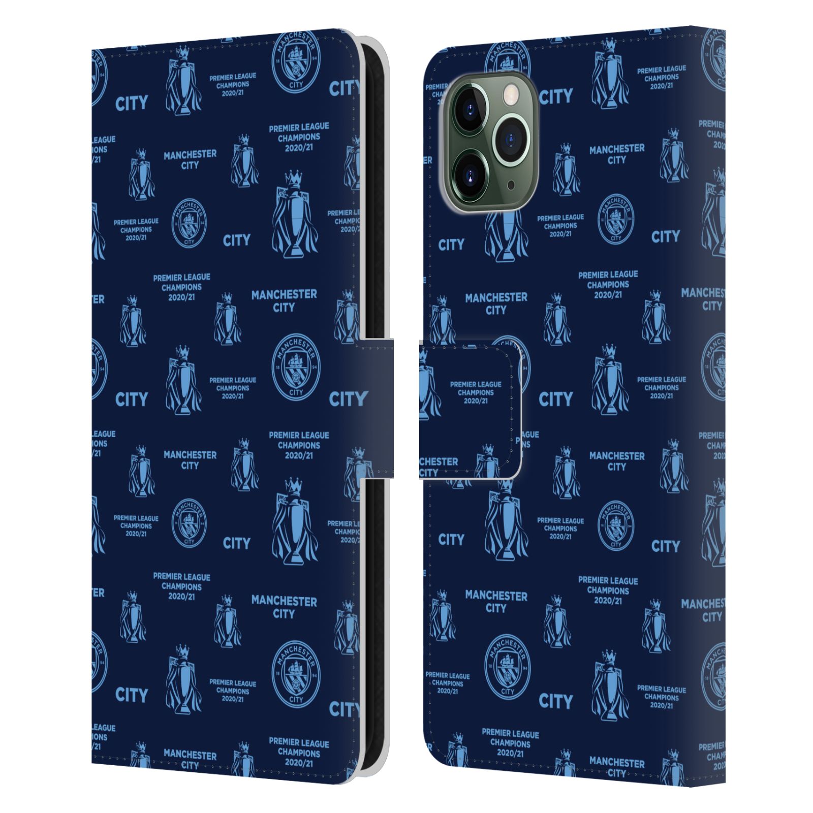 MAN CITY FC 2021 LEAGUE CHAMPIONS ÉTUI COQUE DE LIVRE EN CUIR POUR APPLE iPHONE - Photo 12 sur 12