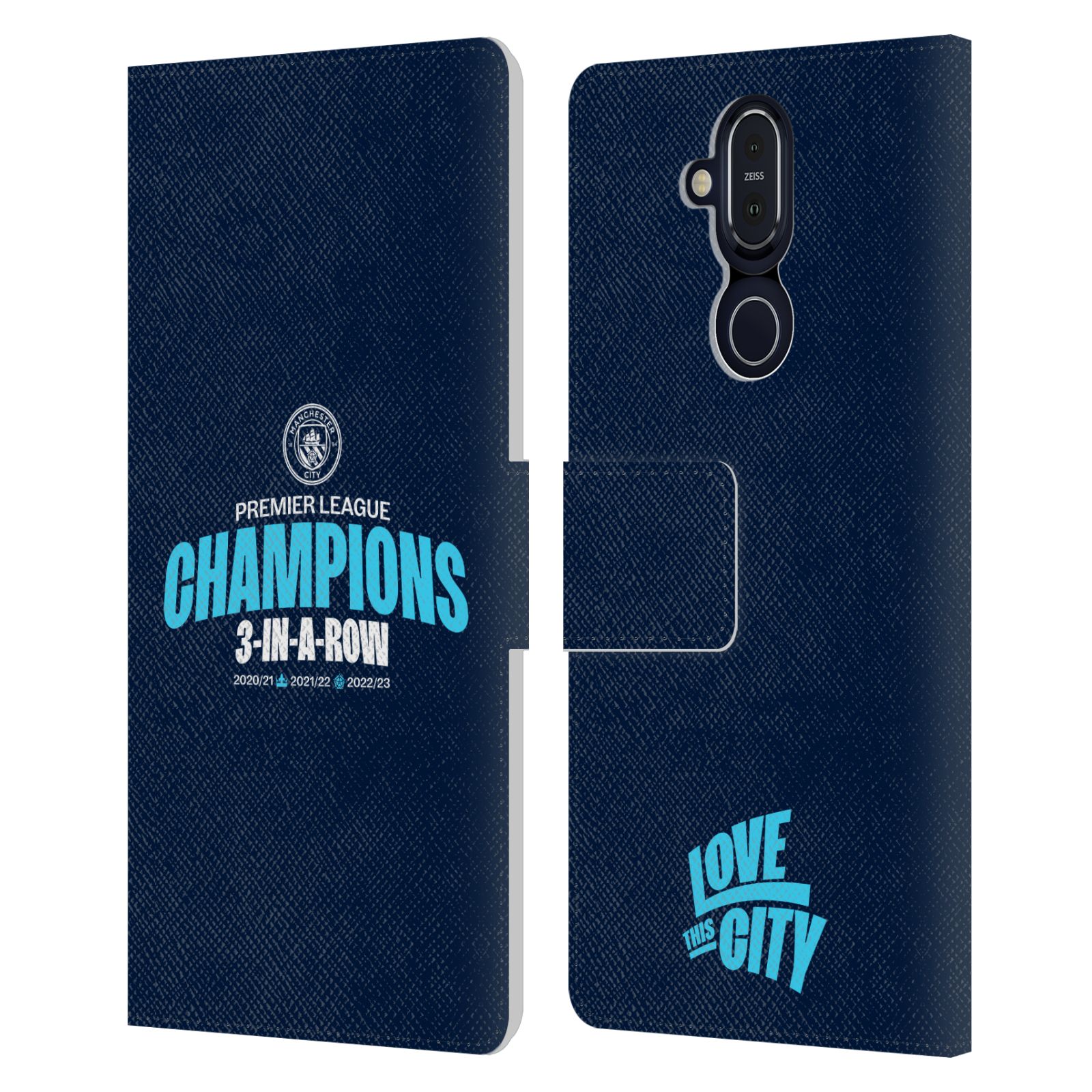 MANCHESTER CITY MAN CITY FC 2023 CHAMPIONS LEATHER BOOK CASE FOR NOKIA PHONES - Picture 7 of 9