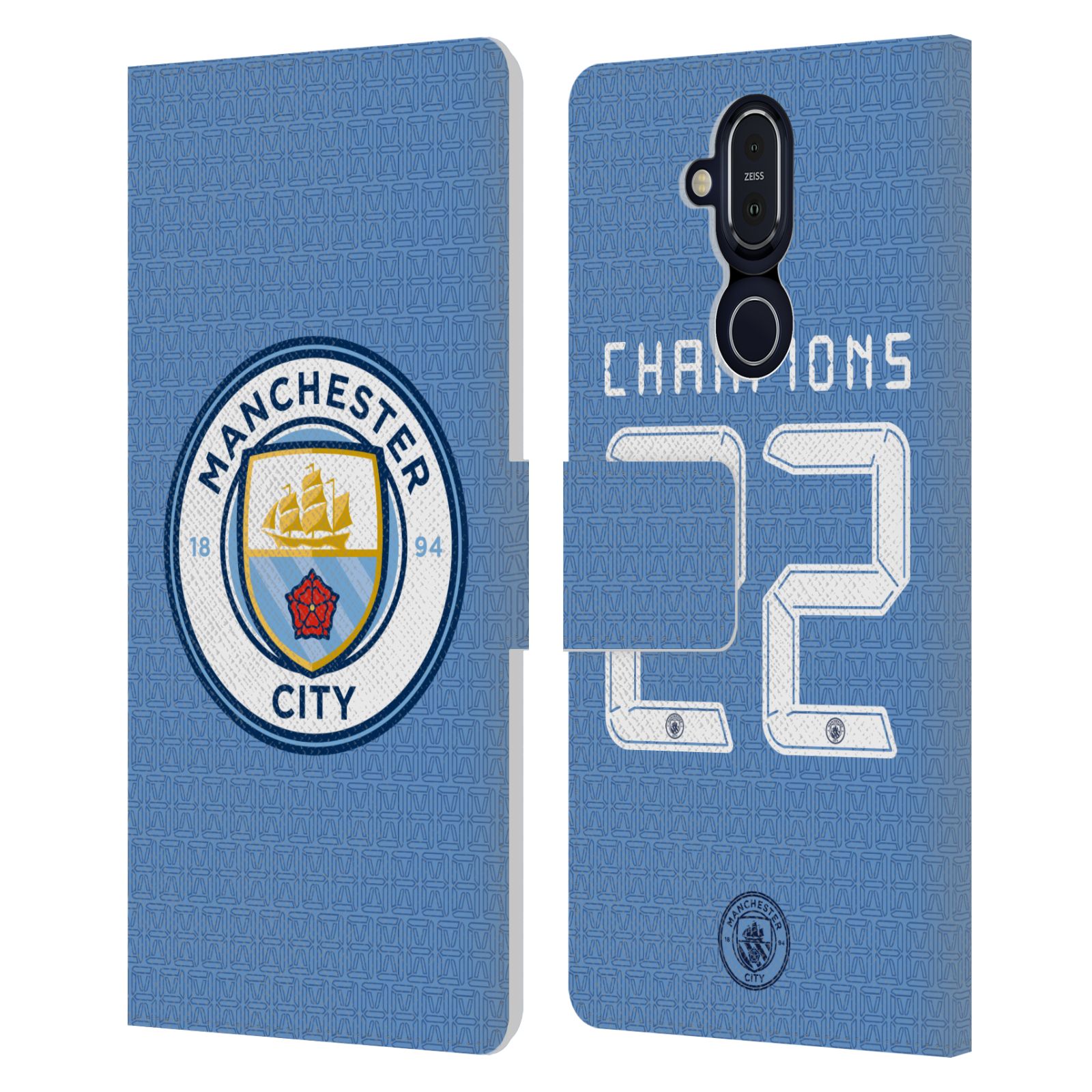 MAN CITY FC 2021/22 PREMIER LEAGUE CHAMPIONS LEATHER BOOK CASE FOR NOKIA PHONES - Picture 7 of 10