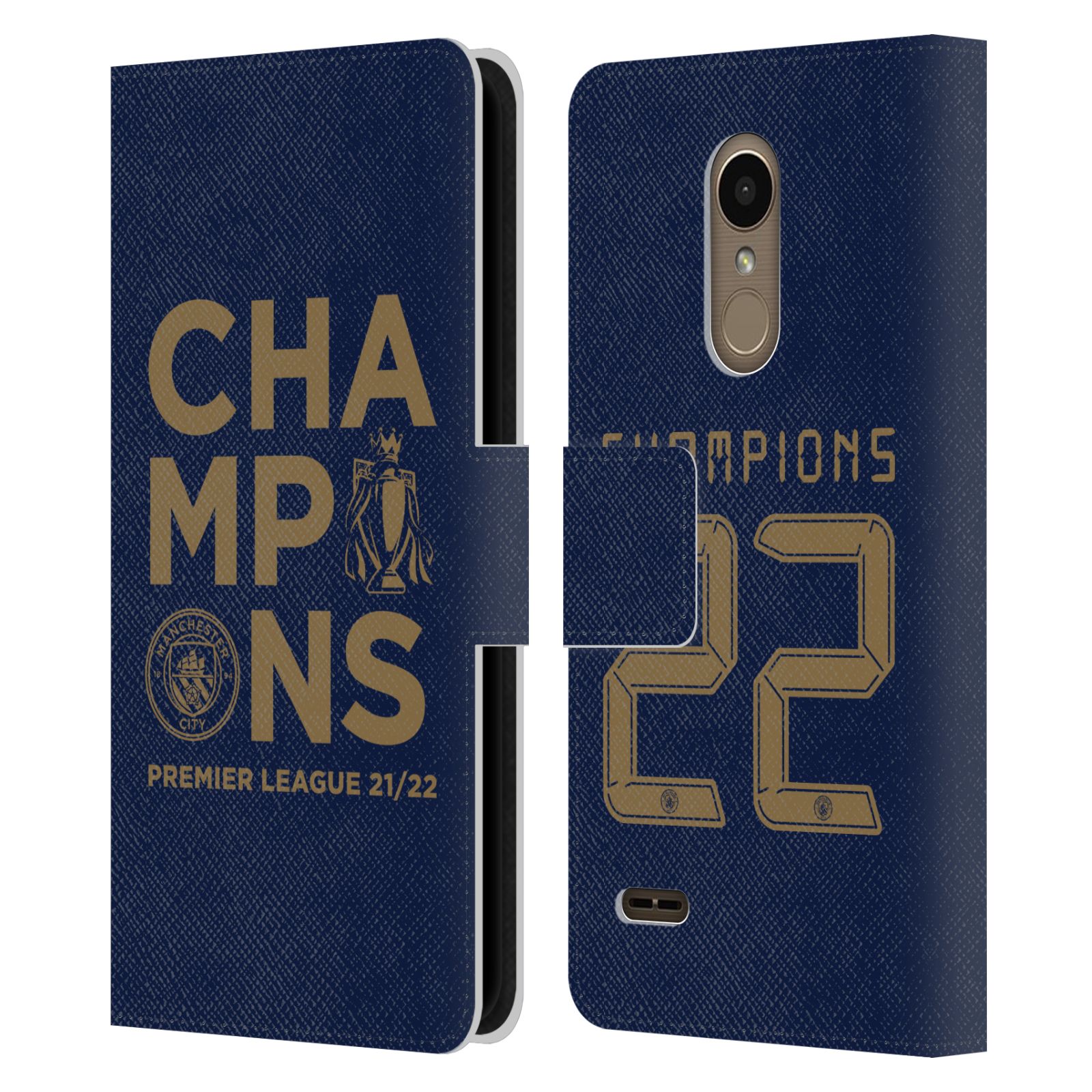 MAN CITY FC 2021/22 PREMIER LEAGUE CHAMPIONS LEATHER BOOK CASE FOR LG PHONES 1 - Picture 7 of 7