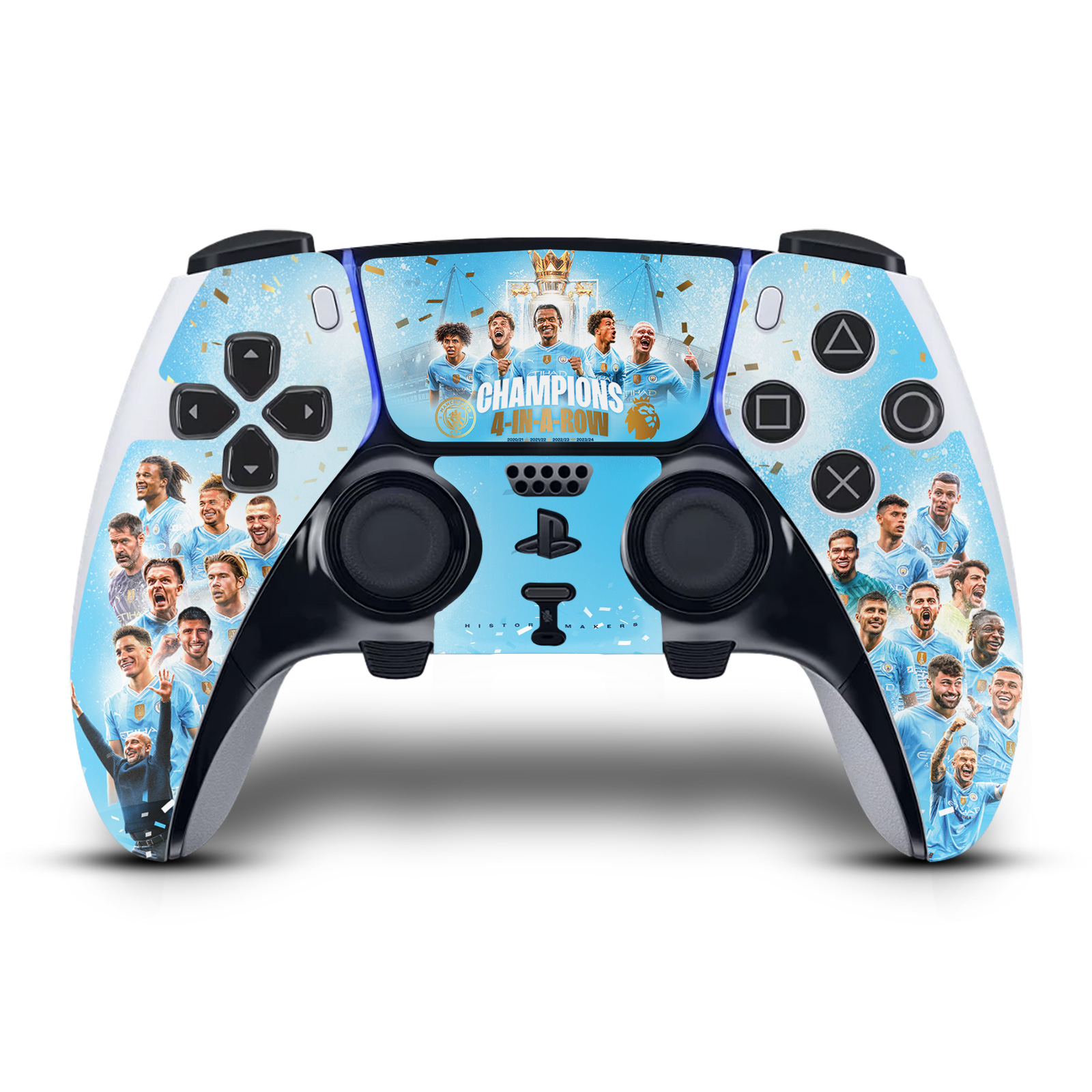 MAN CITY FC 2024 CHAMPIONS VINYL SKIN FOR SONY PS5 DUALSENSE EDGE CONTROLLER