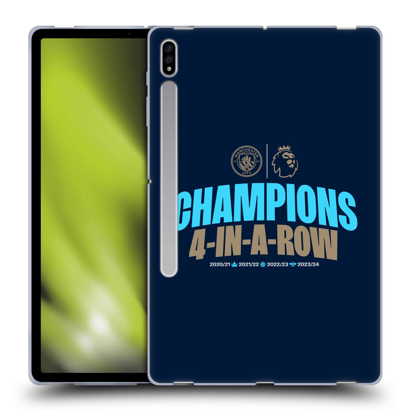 MAN CITY FC 2024 PREMIER LEAGUE CHAMPIONS SOFT GEL CASE FOR SAMSUNG TABLETS 1 - Picture 8 of 10