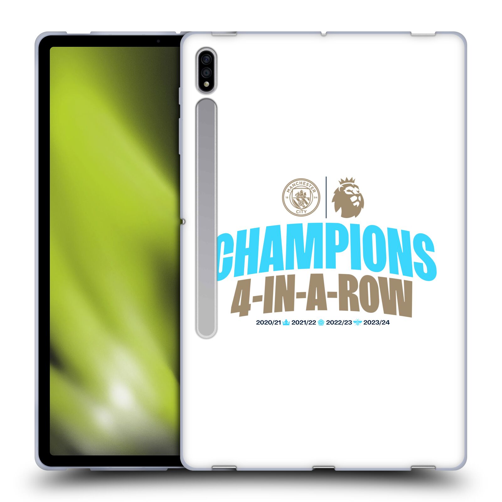 MAN CITY FC 2024 PREMIER LEAGUE CHAMPIONS SOFT GEL CASE FOR SAMSUNG TABLETS 1 - Picture 9 of 10