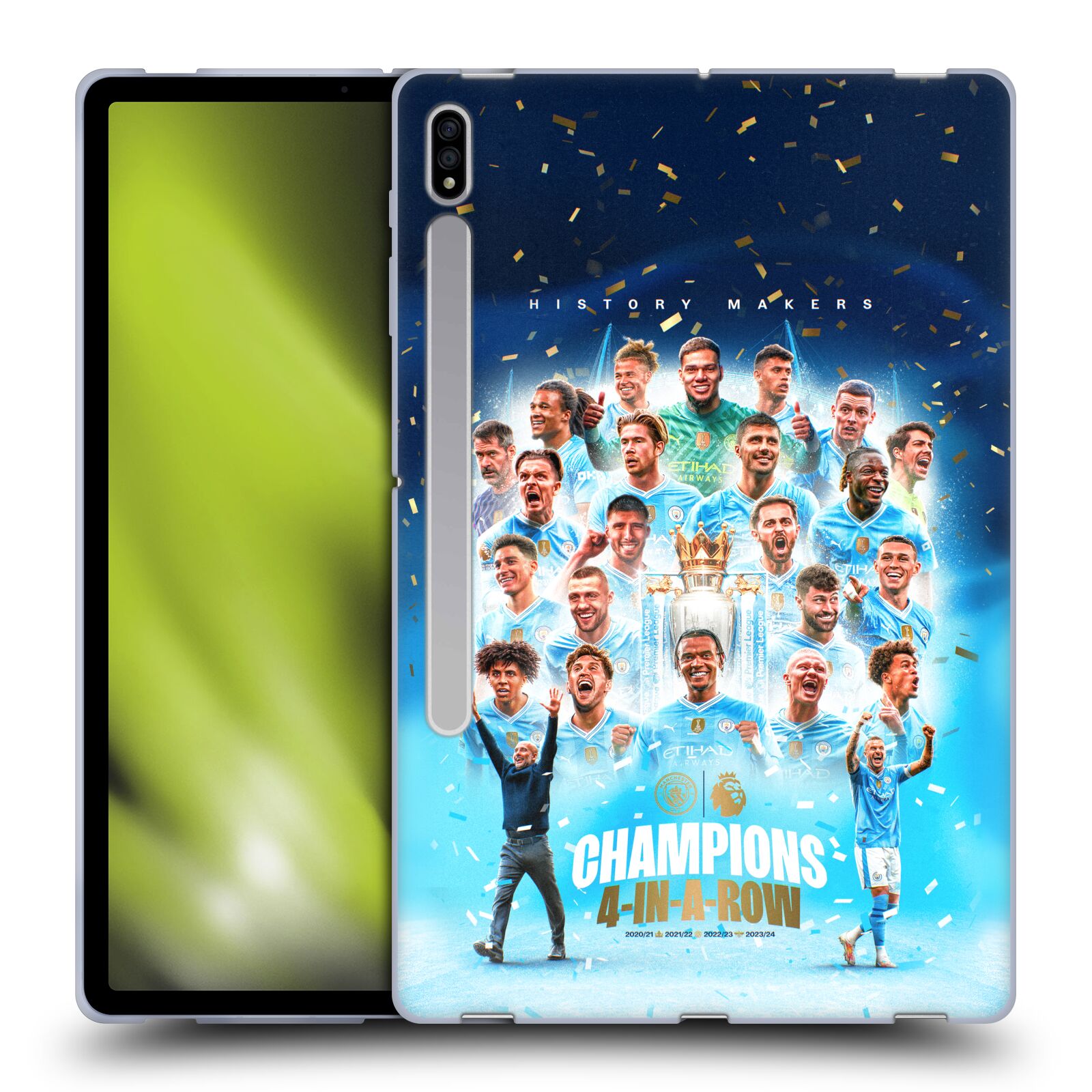 MAN CITY FC 2024 PREMIER LEAGUE CHAMPIONS SOFT GEL CASE FOR SAMSUNG TABLETS 1 - Picture 10 of 10