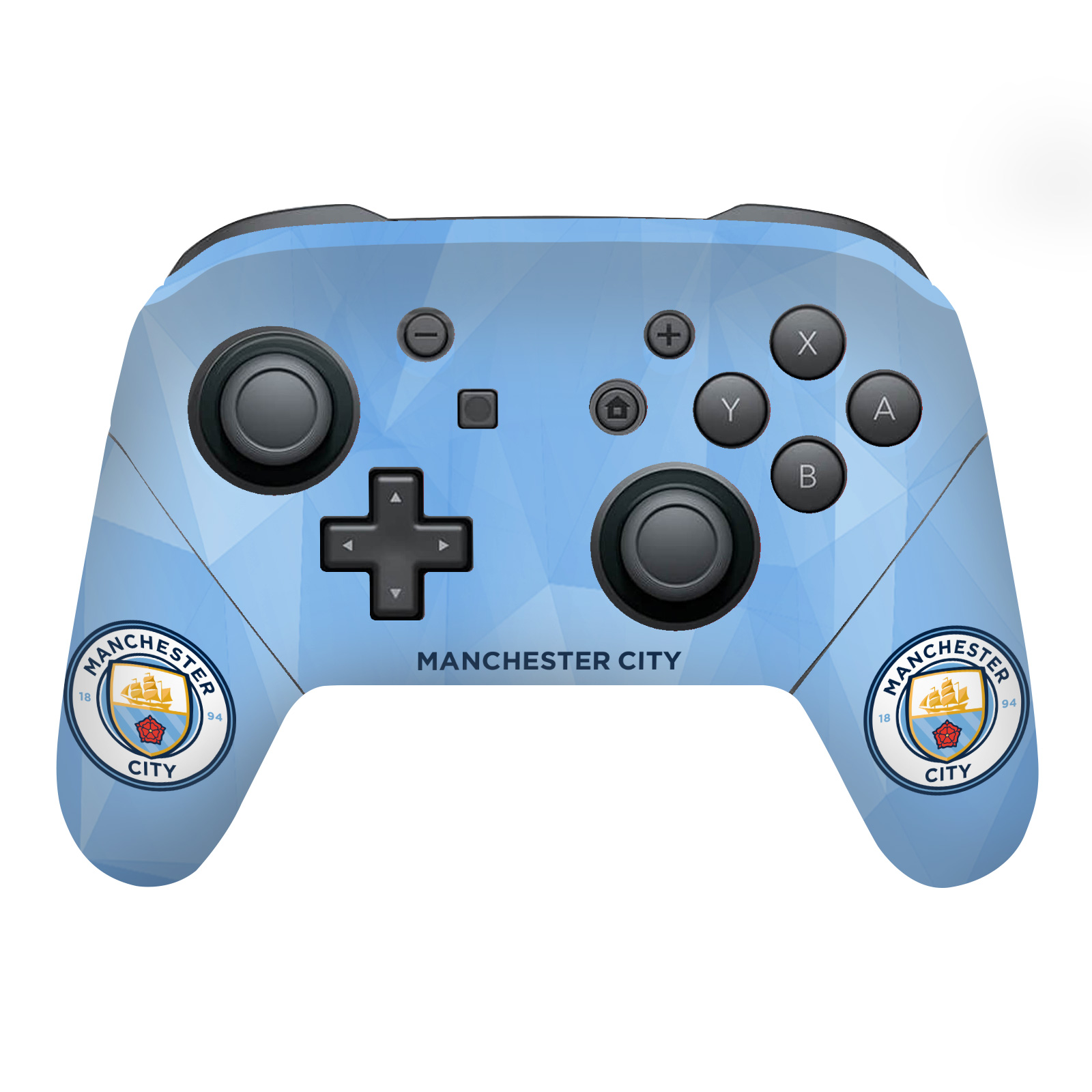 MANCHESTER CITY MAN CITY FC BADGE VINYL SKIN FOR NINTENDO SWITCH PRO CONTROLLER - Afbeelding 7 van 7
