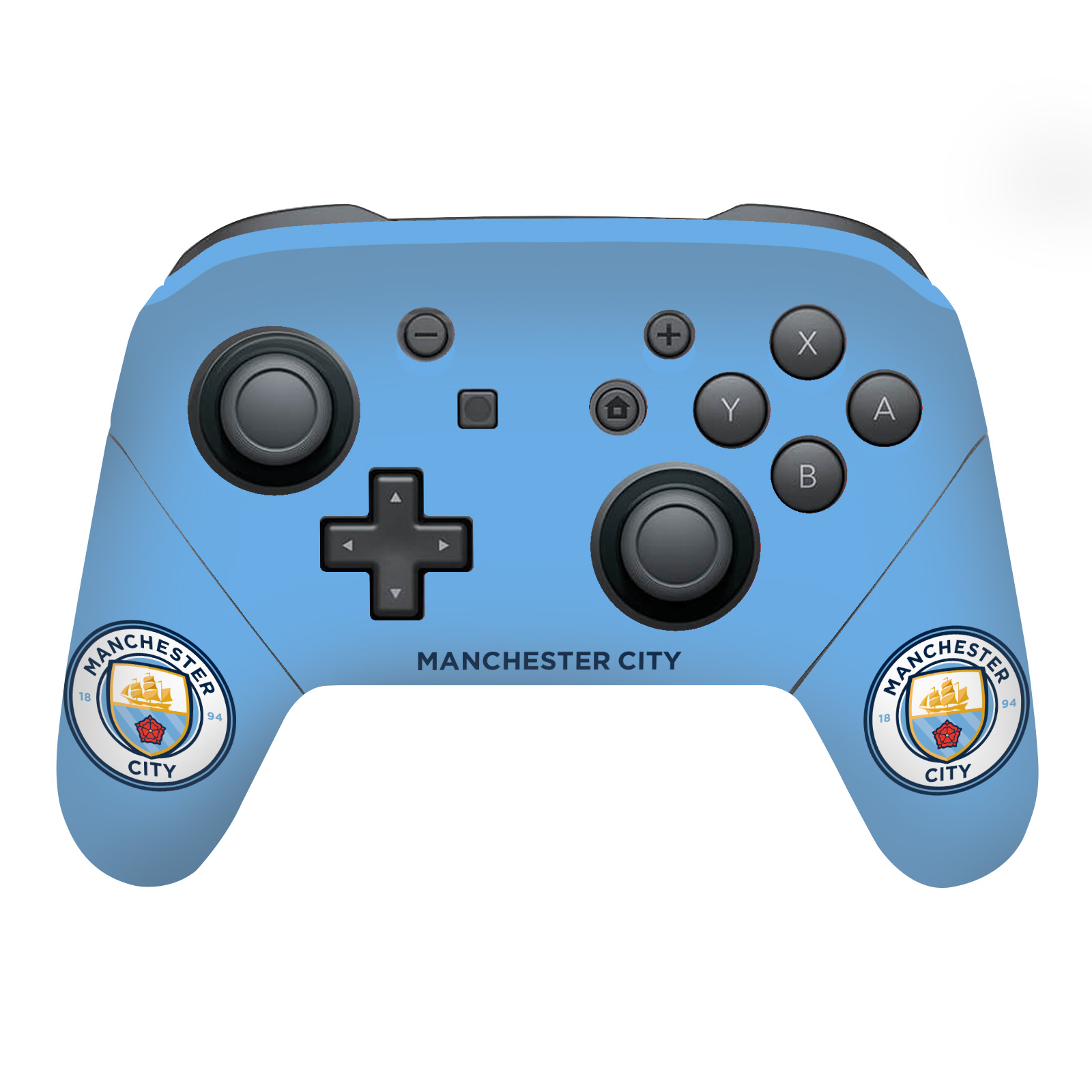 MANCHESTER CITY MAN CITY FC BADGE VINYL SKIN FOR NINTENDO SWITCH PRO CONTROLLER - Afbeelding 6 van 7