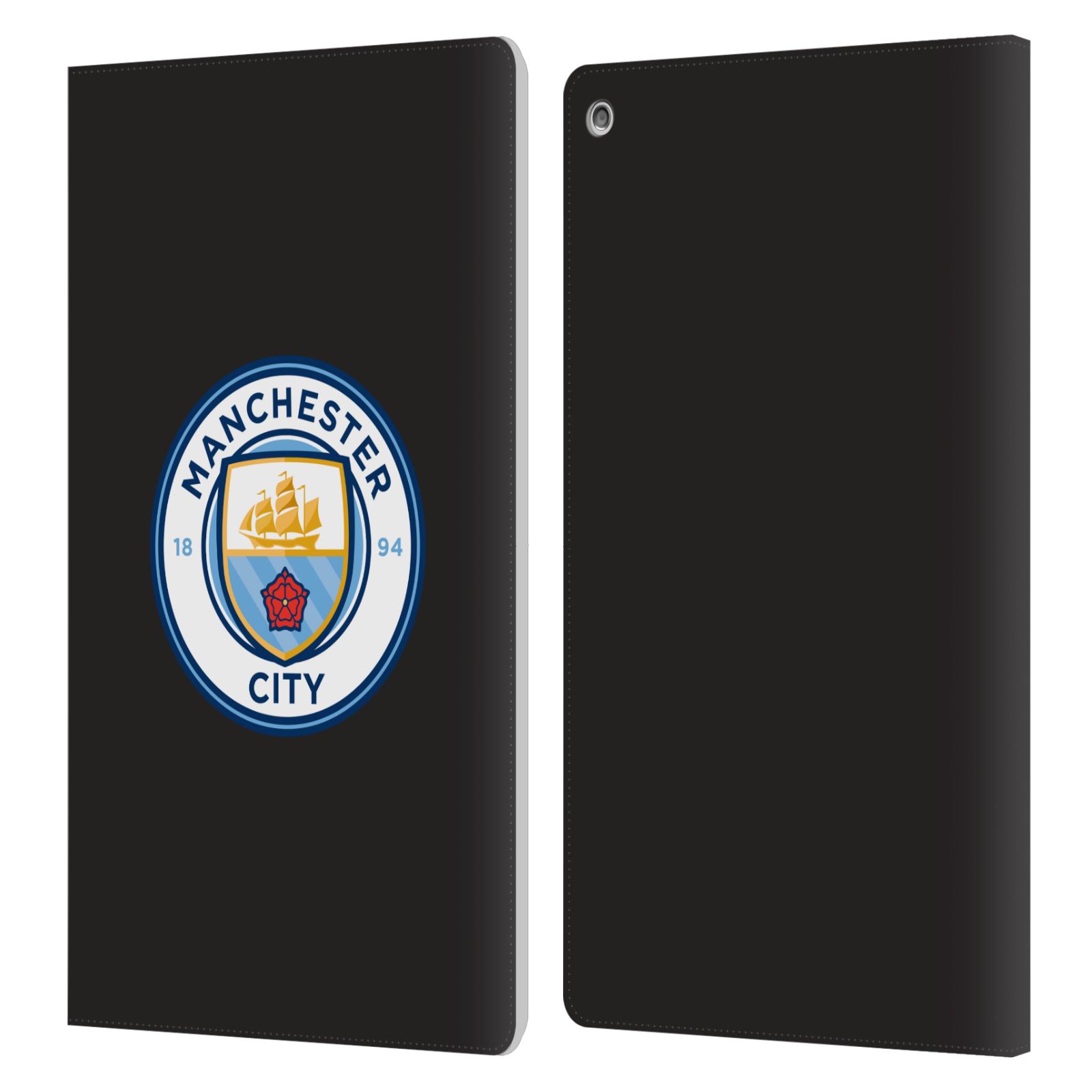 OFFICIAL MANCHESTER CITY MAN CITY FC BADGE LEATHER BOOK CASE FOR AMAZON FIRE - Picture 7 of 16