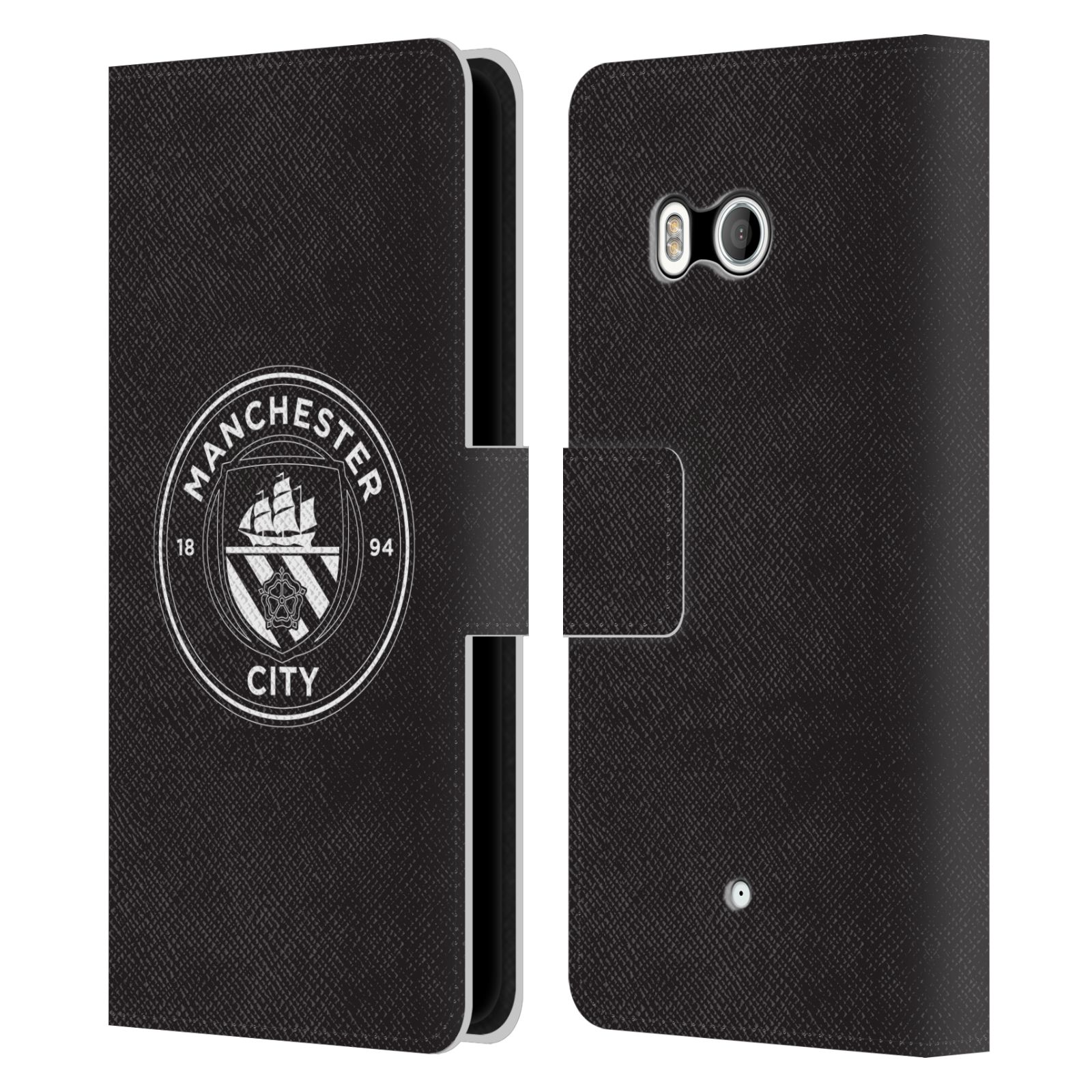 OFFICIAL MANCHESTER CITY MAN CITY FC BADGE LEATHER BOOK CASE FOR HTC PHONES 1 - Picture 7 of 7