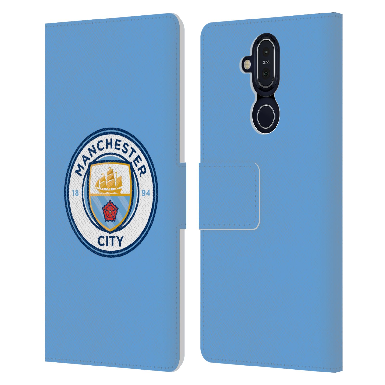 MANCHESTER CITY MAN CITY FC BADGE LEATHER BOOK CASE FOR MICROSOFT NOKIA PHONES - Picture 10 of 16