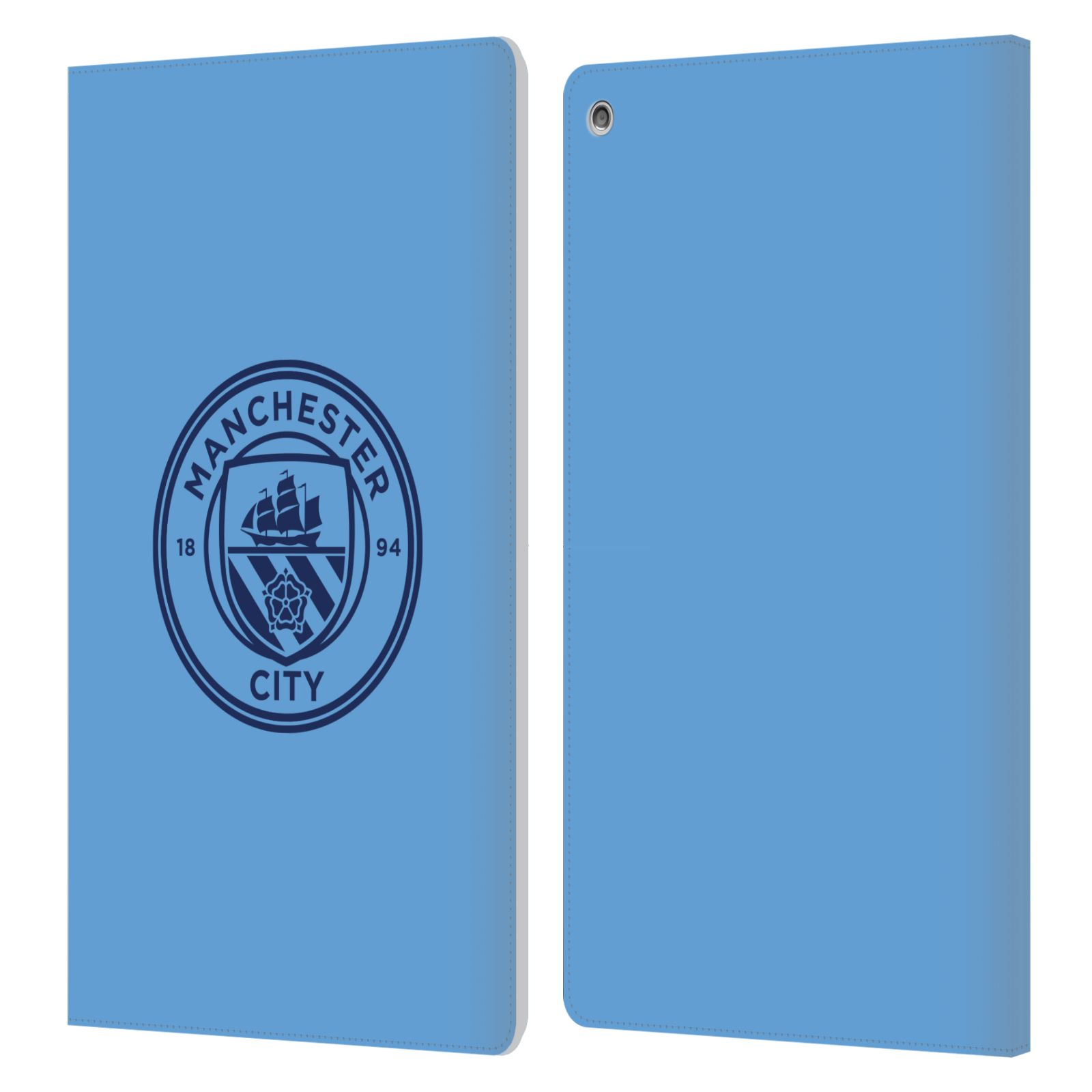 OFFICIAL MANCHESTER CITY MAN CITY FC BADGE LEATHER BOOK CASE FOR AMAZON FIRE - Picture 11 of 16