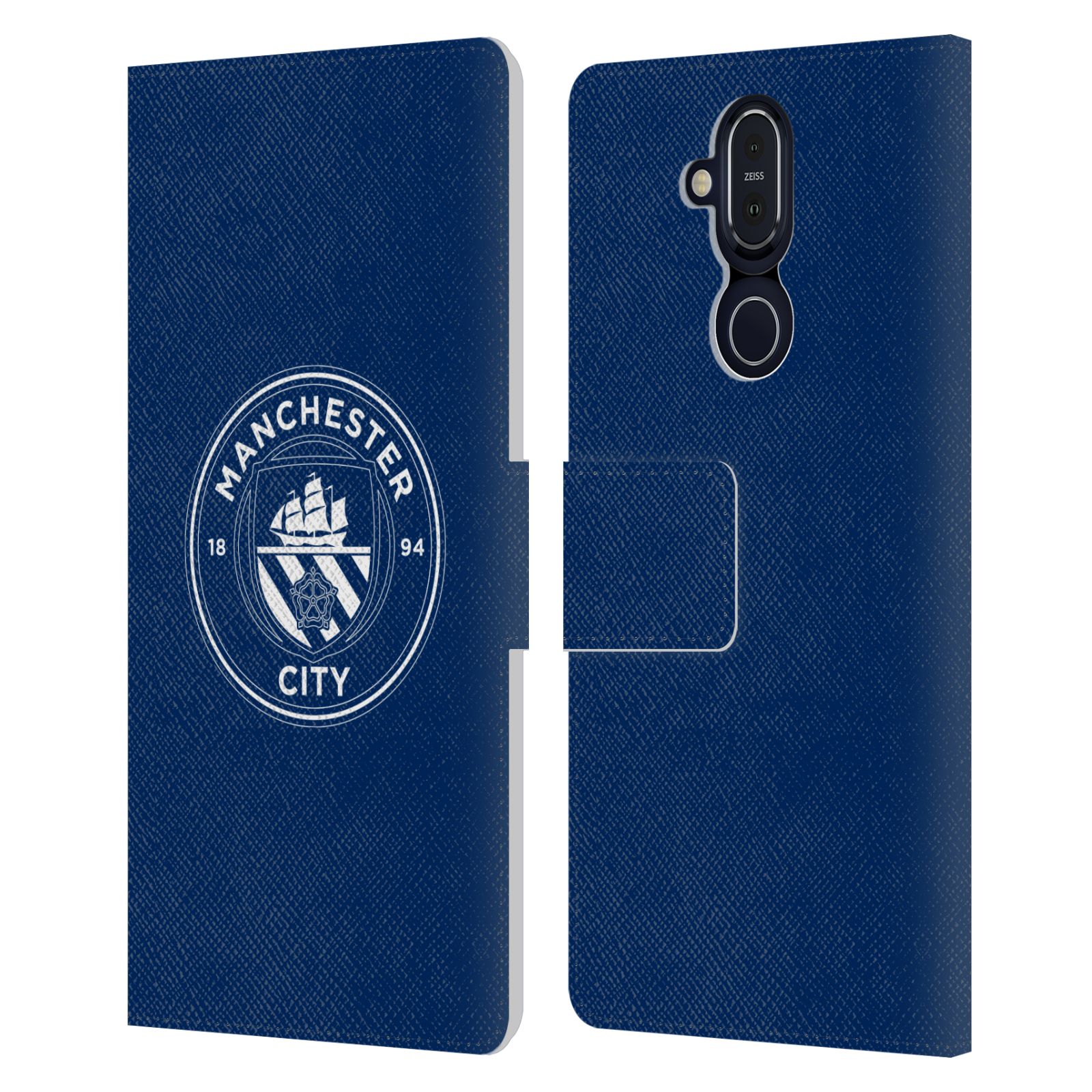MANCHESTER CITY MAN CITY FC BADGE LEATHER BOOK CASE FOR MICROSOFT NOKIA PHONES - Picture 15 of 16