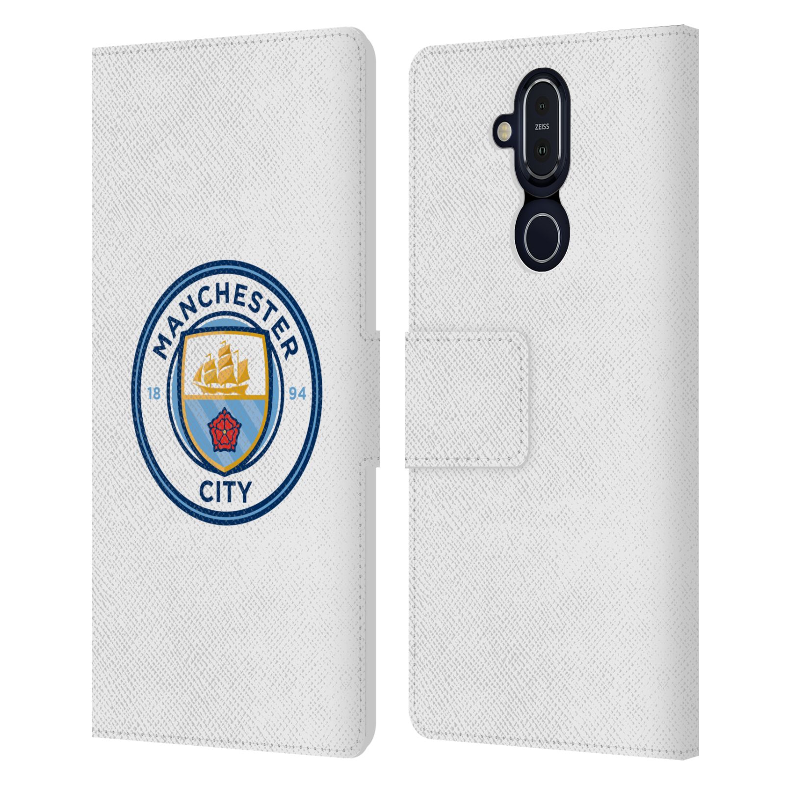 MANCHESTER CITY MAN CITY FC BADGE LEATHER BOOK CASE FOR MICROSOFT NOKIA PHONES - Picture 16 of 16