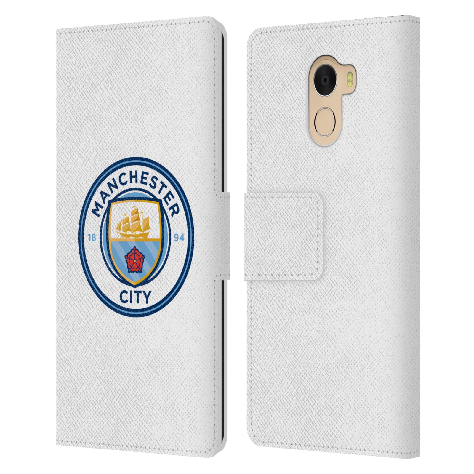 MANCHESTER CITY MAN CITY FC BADGE LEATHER BOOK CASE FOR WILEYFOX & ESSENTIAL - Picture 16 of 16