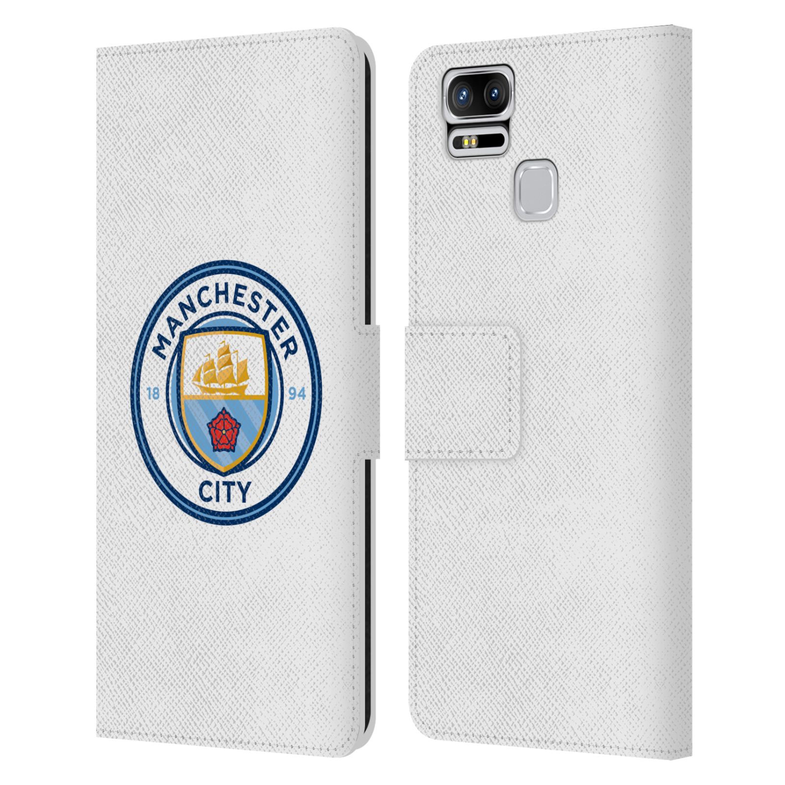 MANCHESTER CITY MAN CITY FC BADGE LEATHER BOOK CASE FOR ASUS ZENFONE PHONES - Picture 7 of 7