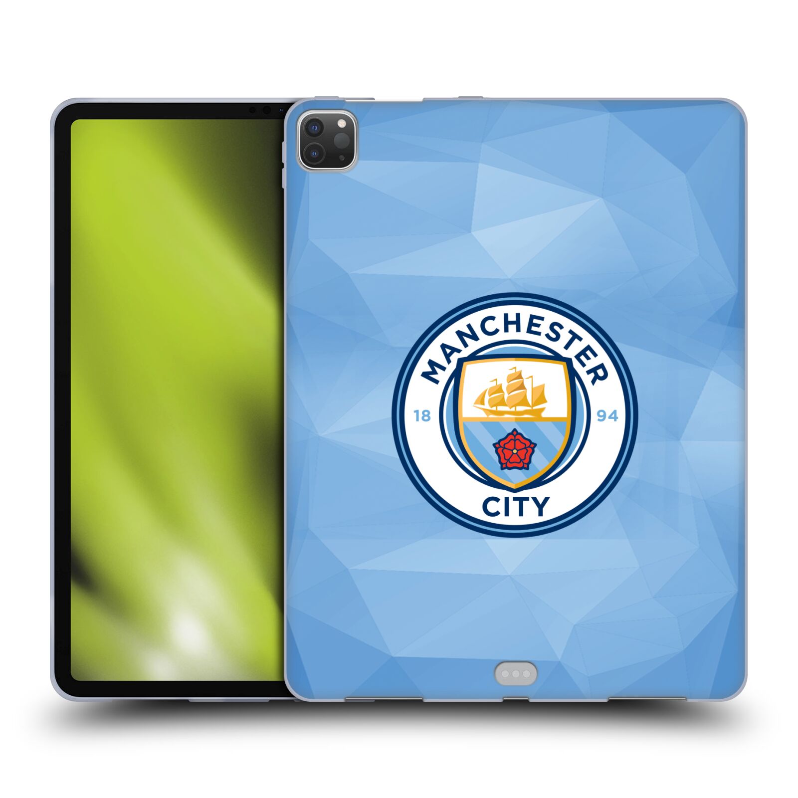 MANCHESTER CITY MAN CITY FC BADGE GEOMETRIC GEL CASE FOR APPLE SAMSUNG KINDLE - Picture 10 of 13