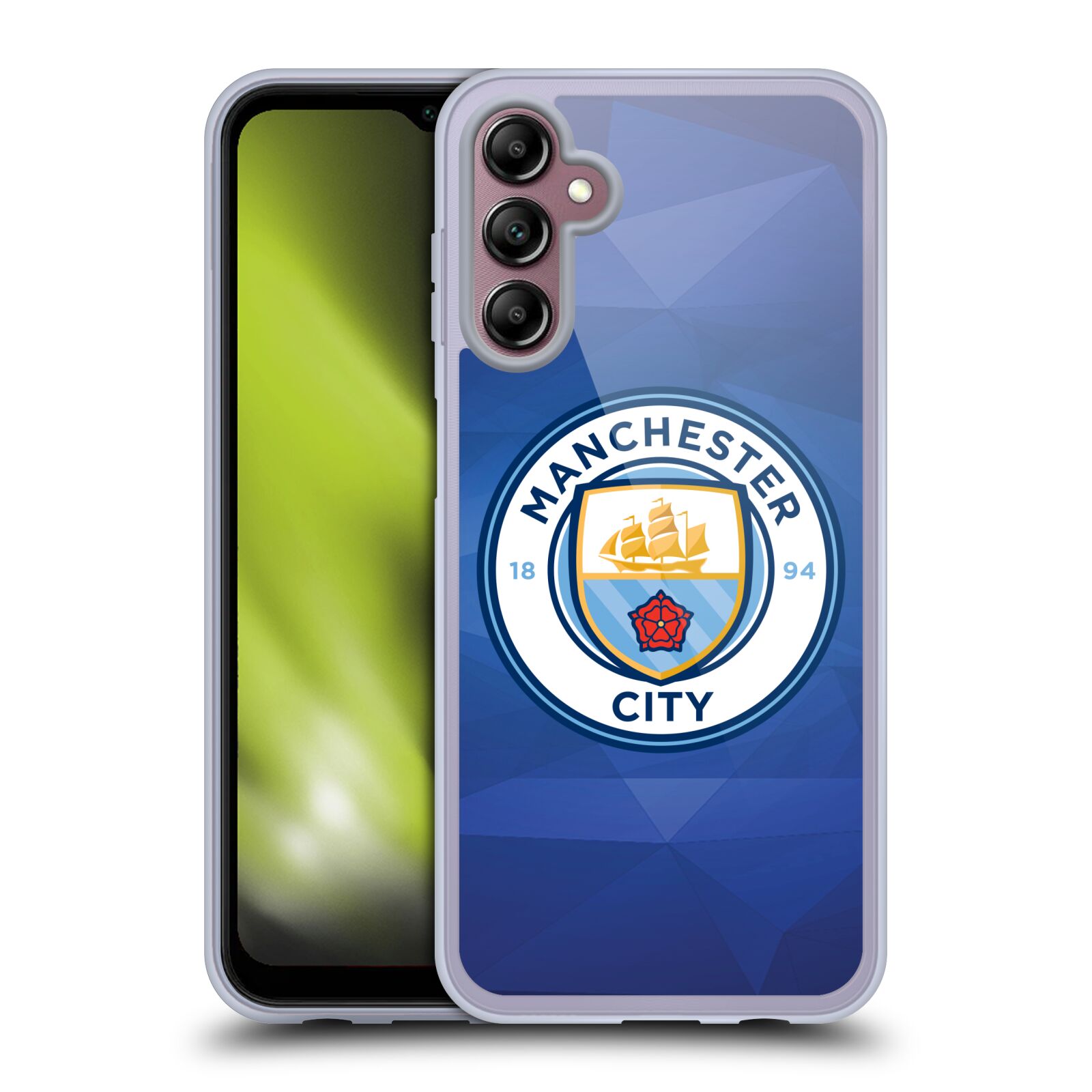 Silikonové pouzdro na mobil Samsung Galaxy A14 5G / LTE - Head Case - Manchester City FC - Modré nové logo (Silikonový kryt, obal, pouzdro na mobilní telefon Samsung Galaxy A14 5G / LTE s motivem Manchester City FC - Modré nové logo)