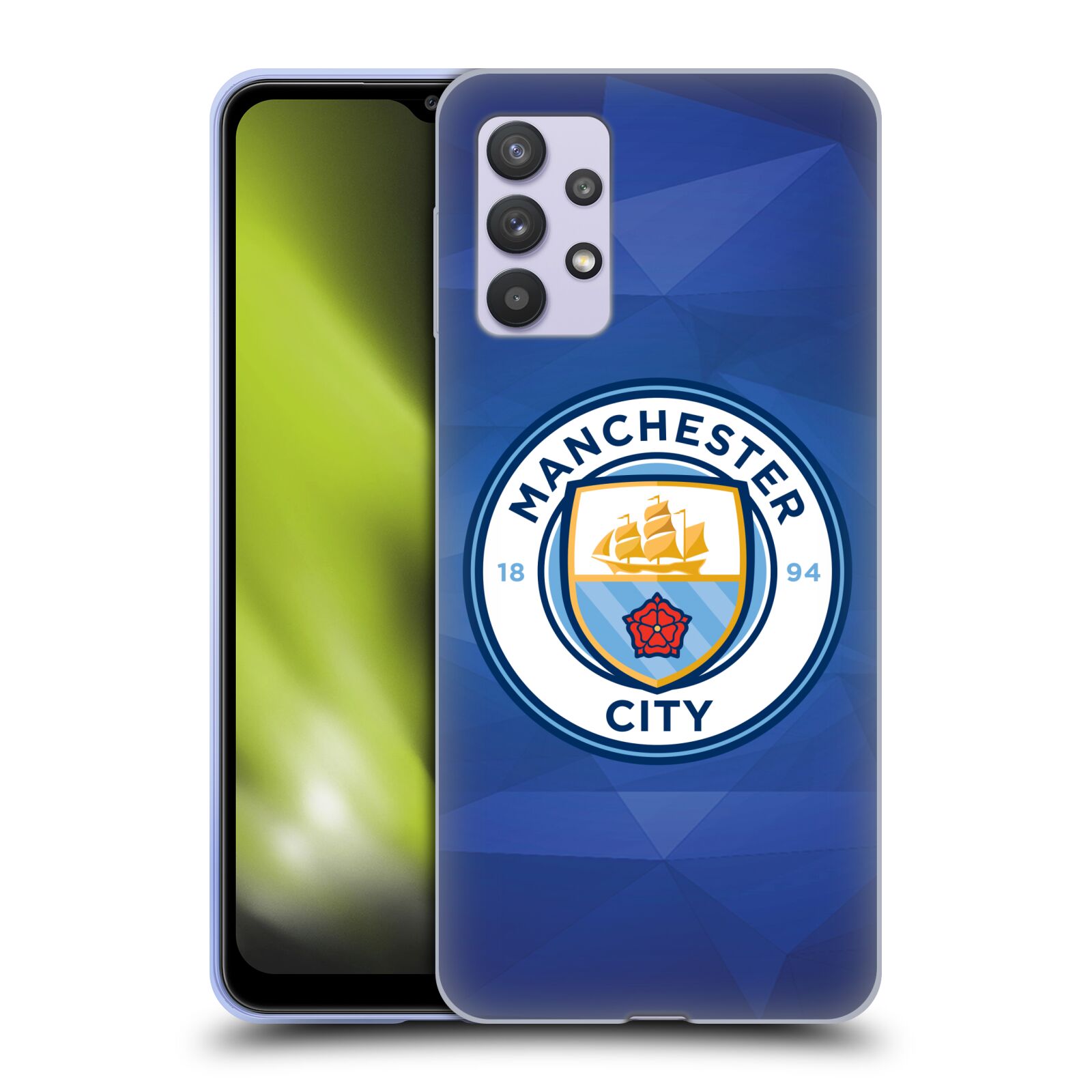 Silikonové pouzdro na mobil Samsung Galaxy A32 5G - Head Case - Manchester City FC - Modré nové logo (Silikonový kryt, obal, pouzdro na mobilní telefon Samsung Galaxy A32 5G (SM-A326B) s motivem Manchester City FC - Modré nové logo)