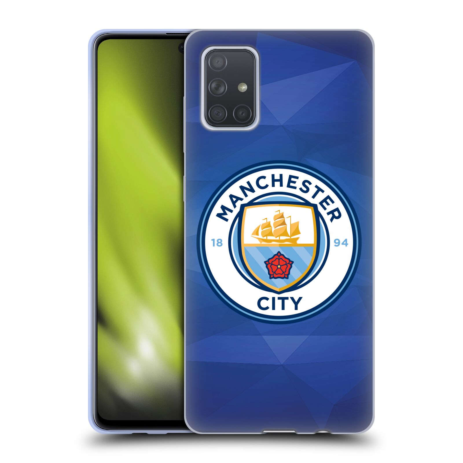 Silikonové pouzdro na mobil Samsung Galaxy A71 - Head Case - Manchester City FC - Modré nové logo (Silikonový kryt, obal, pouzdro na mobilní telefon Samsung Galaxy A71 A715F Dual SIM s motivem Manchester City FC - Modré nové logo)