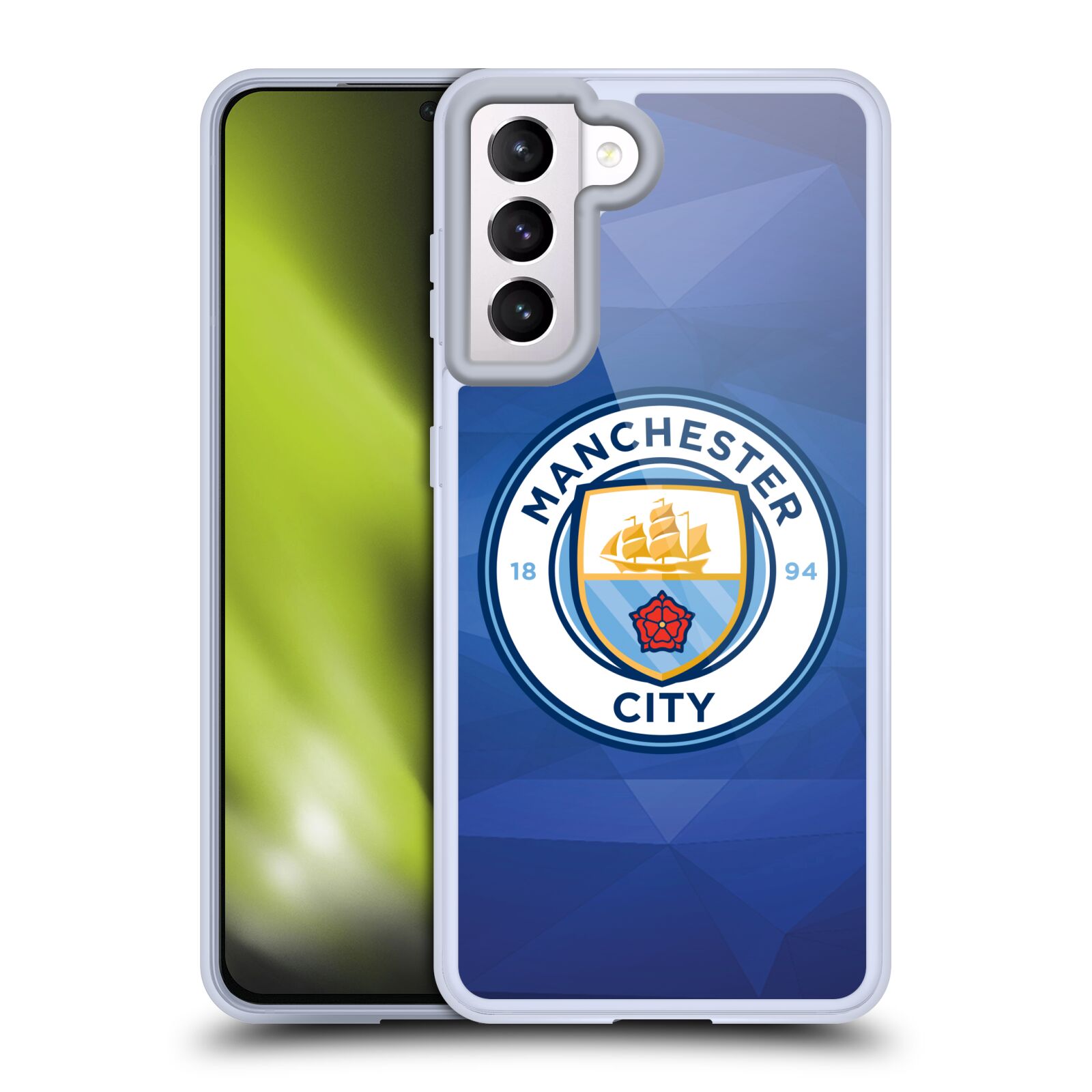 Silikonové pouzdro na mobil Samsung Galaxy S21 5G - Head Case - Manchester City FC - Modré nové logo (Silikonový kryt, obal, pouzdro na mobilní telefon Samsung Galaxy S21 5G G991B s motivem Manchester City FC - Modré nové logo)