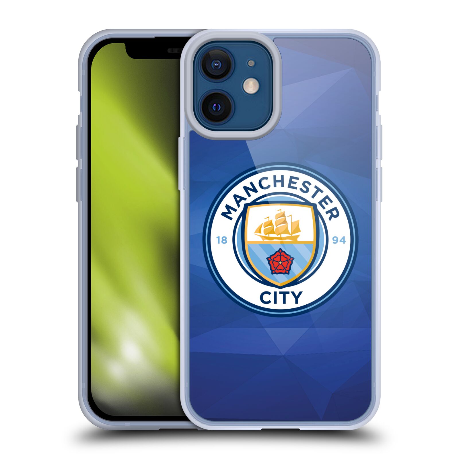 Silikonové pouzdro na mobil Apple iPhone 12 Mini - Head Case - Manchester City FC - Modré nové logo (Silikonový kryt, obal, pouzdro na mobilní telefon Apple iPhone 12 Mini (5,4") s motivem Manchester City FC - Modré nové logo)