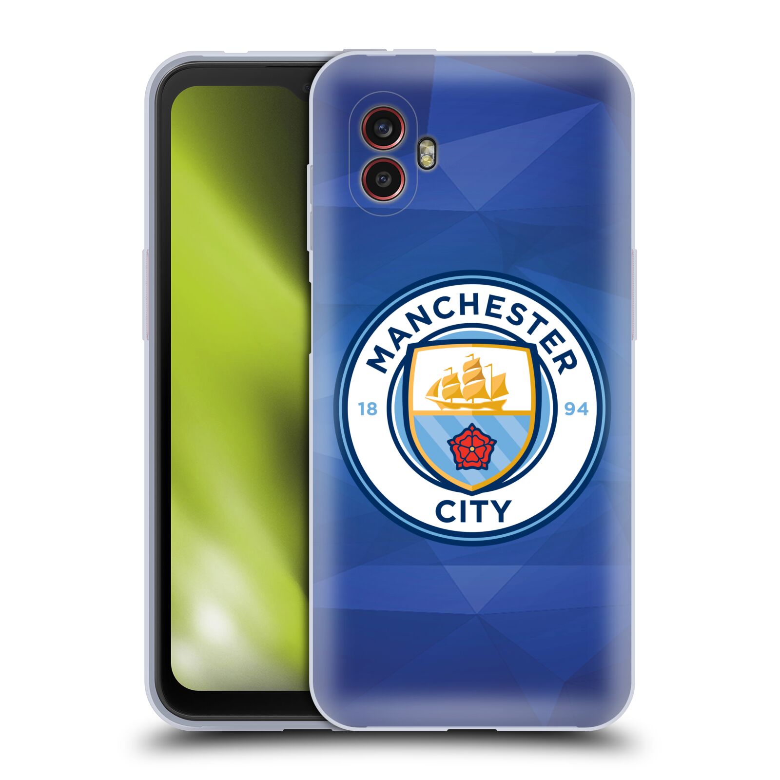 Silikonové pouzdro - Samsung Galaxy Xcover 6 Pro - Head Case - Manchester City FC - Modré nové logo (Silikonový kryt, obal, pouzdro na mobilní telefon Samsung Galaxy Xcover 6 Pro s motivem Manchester City FC - Modré nové logo)