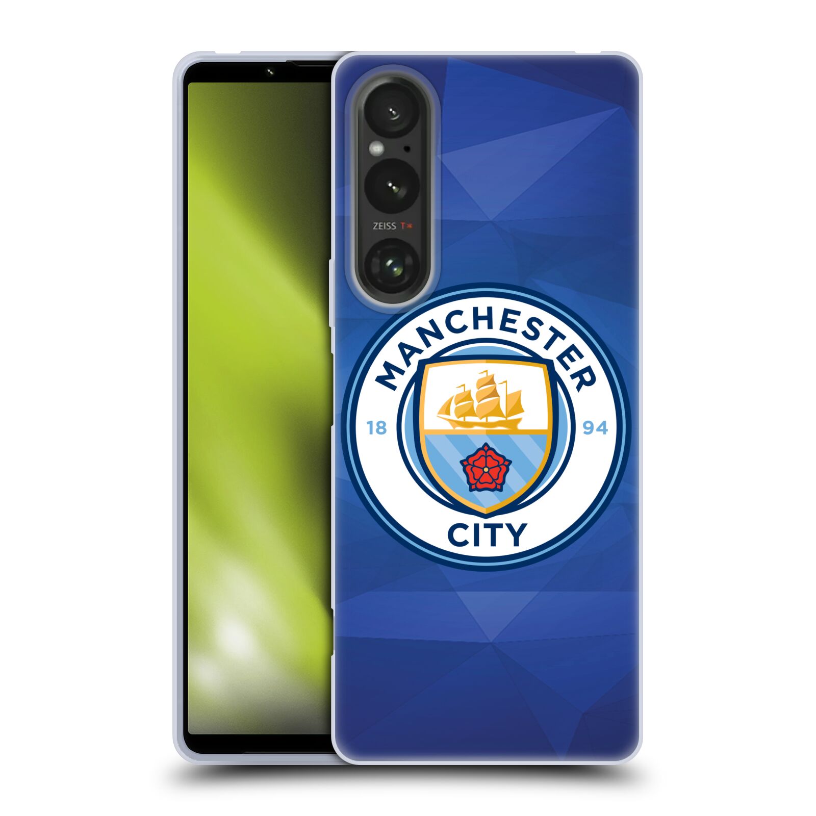 Silikonové pouzdro - Sony Xperia 1 V - Head Case - Manchester City FC - Modré nové logo (Silikonový kryt, obal, pouzdro na mobilní telefon Sony Xperia 1 V s motivem Manchester City FC - Modré nové logo)