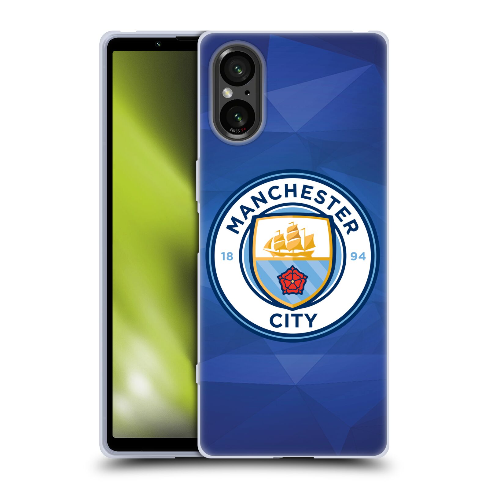 Silikonové pouzdro - Sony Xperia 5 V - Head Case - Manchester City FC - Modré nové logo (Silikonový kryt, obal, pouzdro na mobilní telefon Sony Xperia 5 V s motivem Manchester City FC - Modré nové logo)