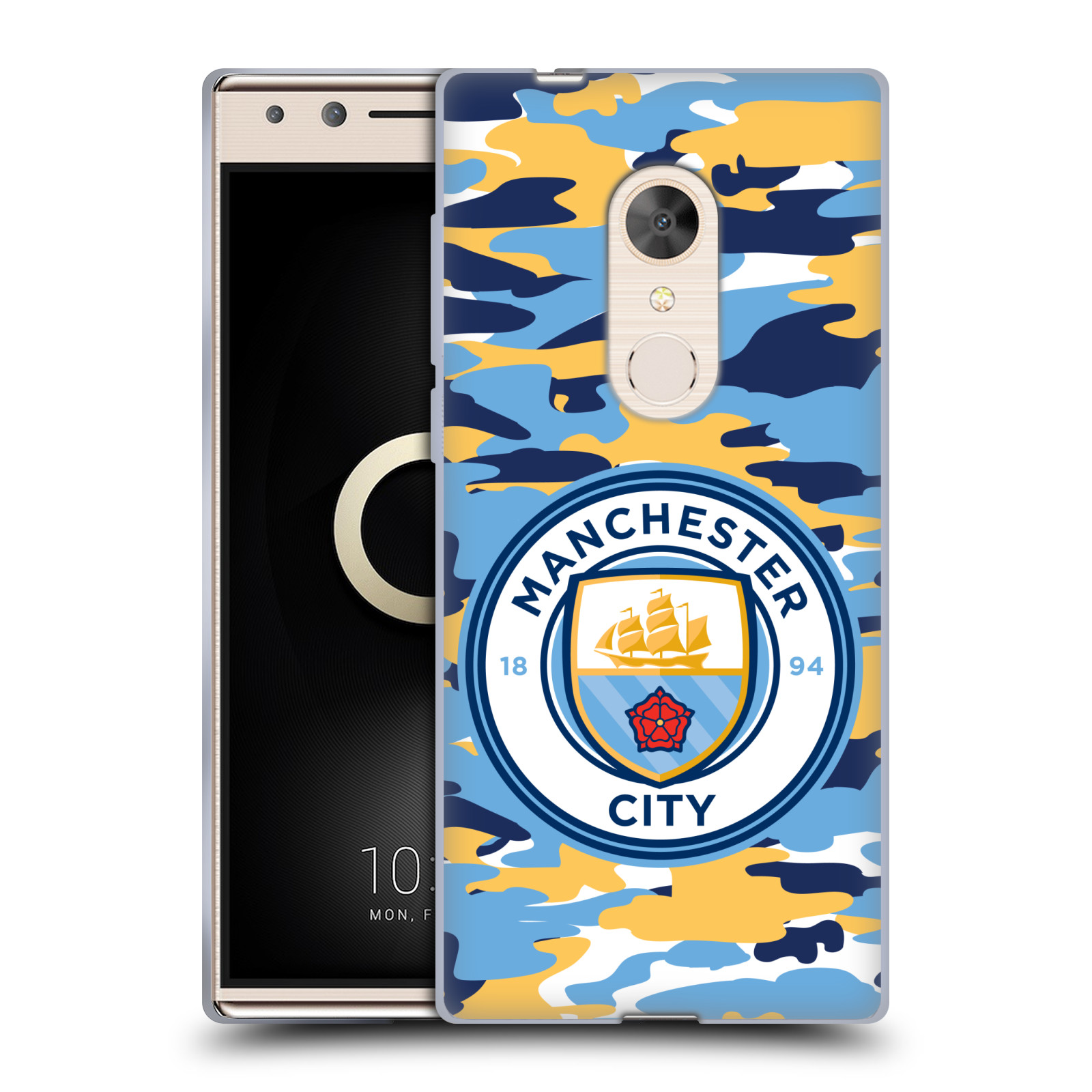 MANCHESTER CITY MAN CITY FC BADGE CAMOU GEL CASE FOR ALCATEL PHONES - 第 10/17 張圖片