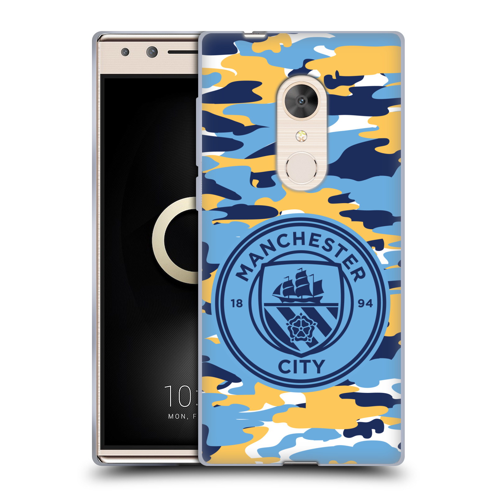 MANCHESTER CITY MAN CITY FC BADGE CAMOU GEL CASE FOR ALCATEL PHONES - 第 11/17 張圖片