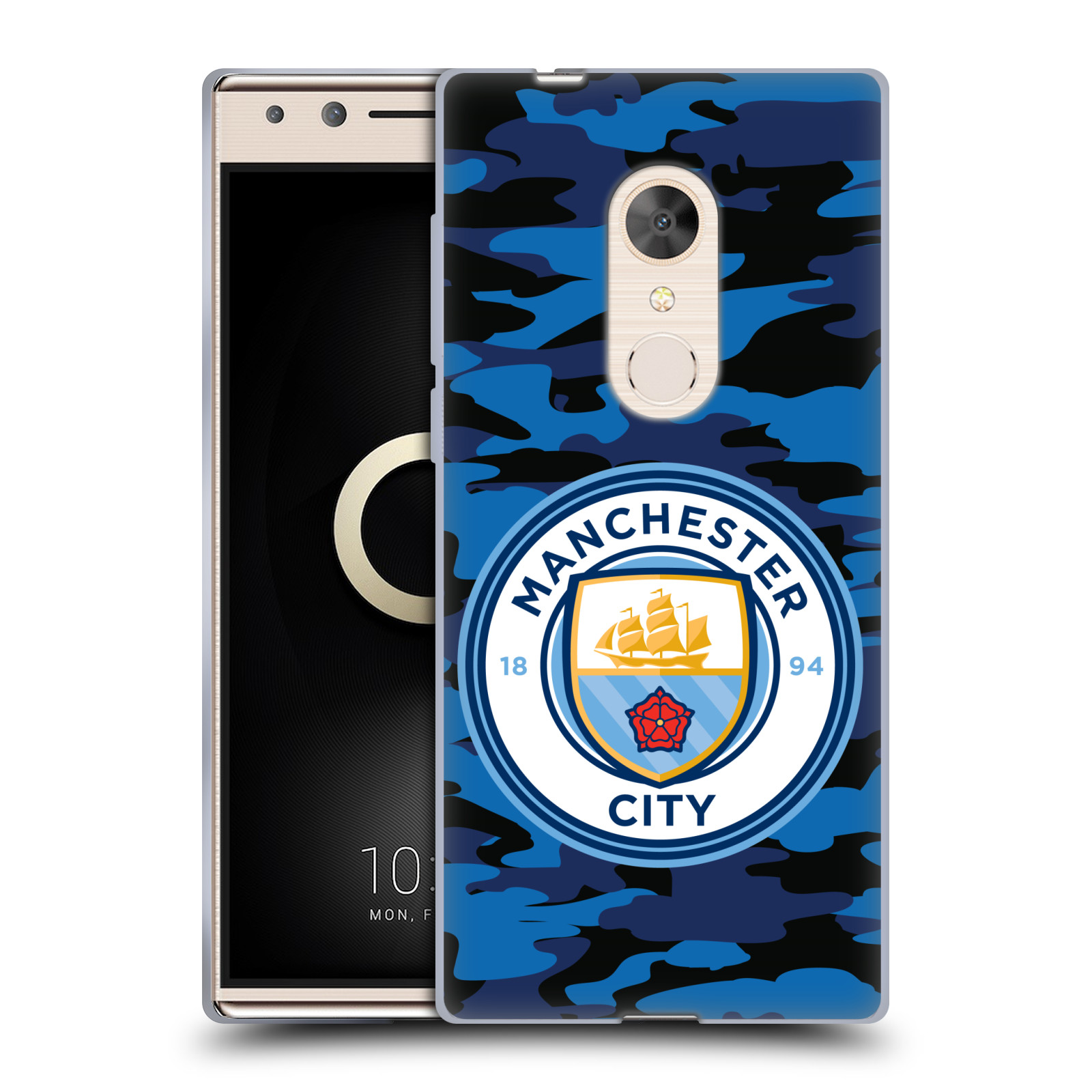 MANCHESTER CITY MAN CITY FC BADGE CAMOU GEL CASE FOR ALCATEL PHONES - 第 12/17 張圖片