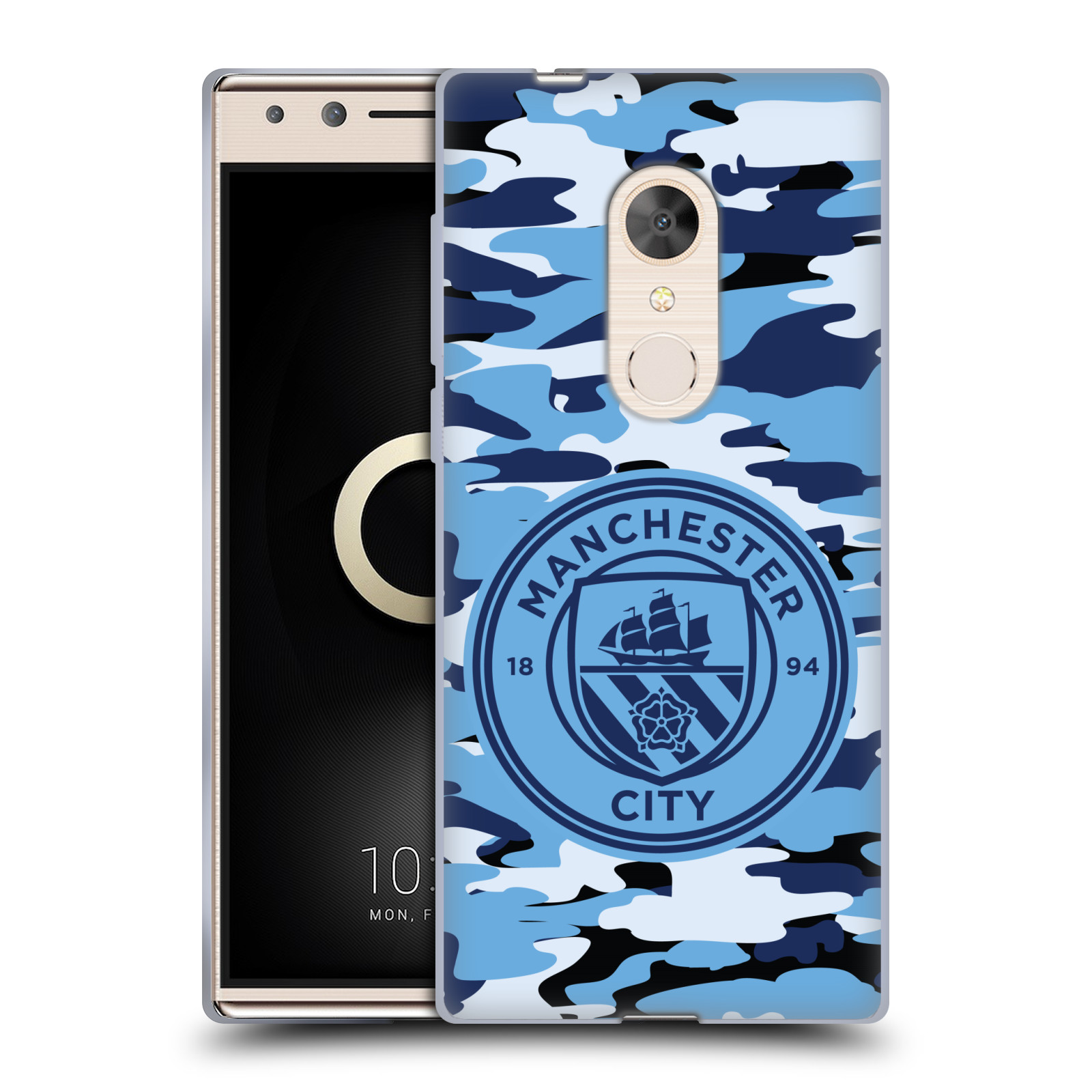 MANCHESTER CITY MAN CITY FC BADGE CAMOU GEL CASE FOR ALCATEL PHONES - 第 9/17 張圖片