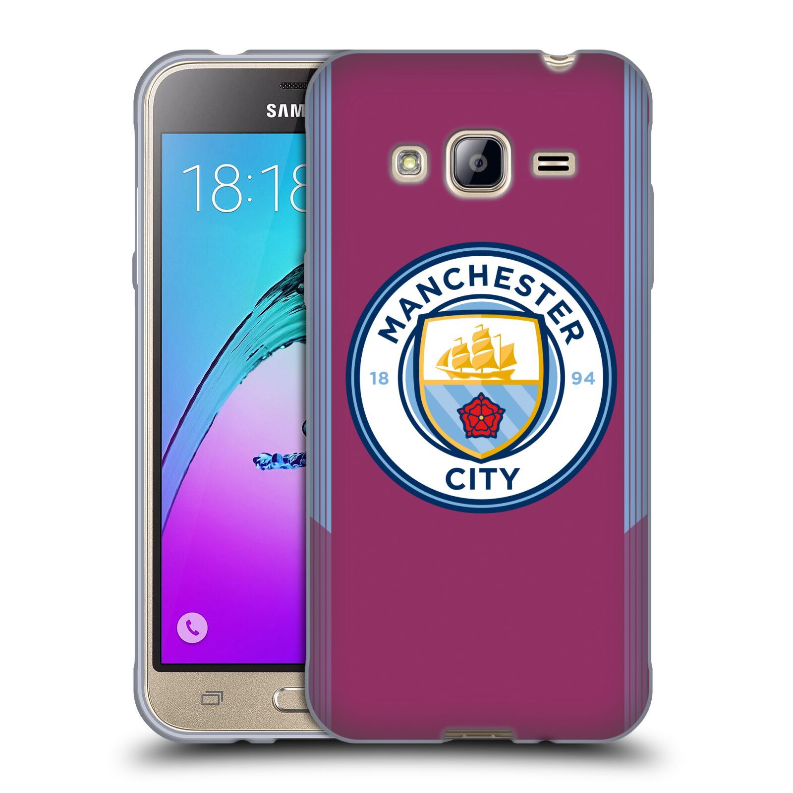 MANCHESTER CITY MAN CITY FC BADGE KIT 2017/18 SOFT GEL CASE FOR SAMSUNG PHONES 3 - 第 8/9 張圖片