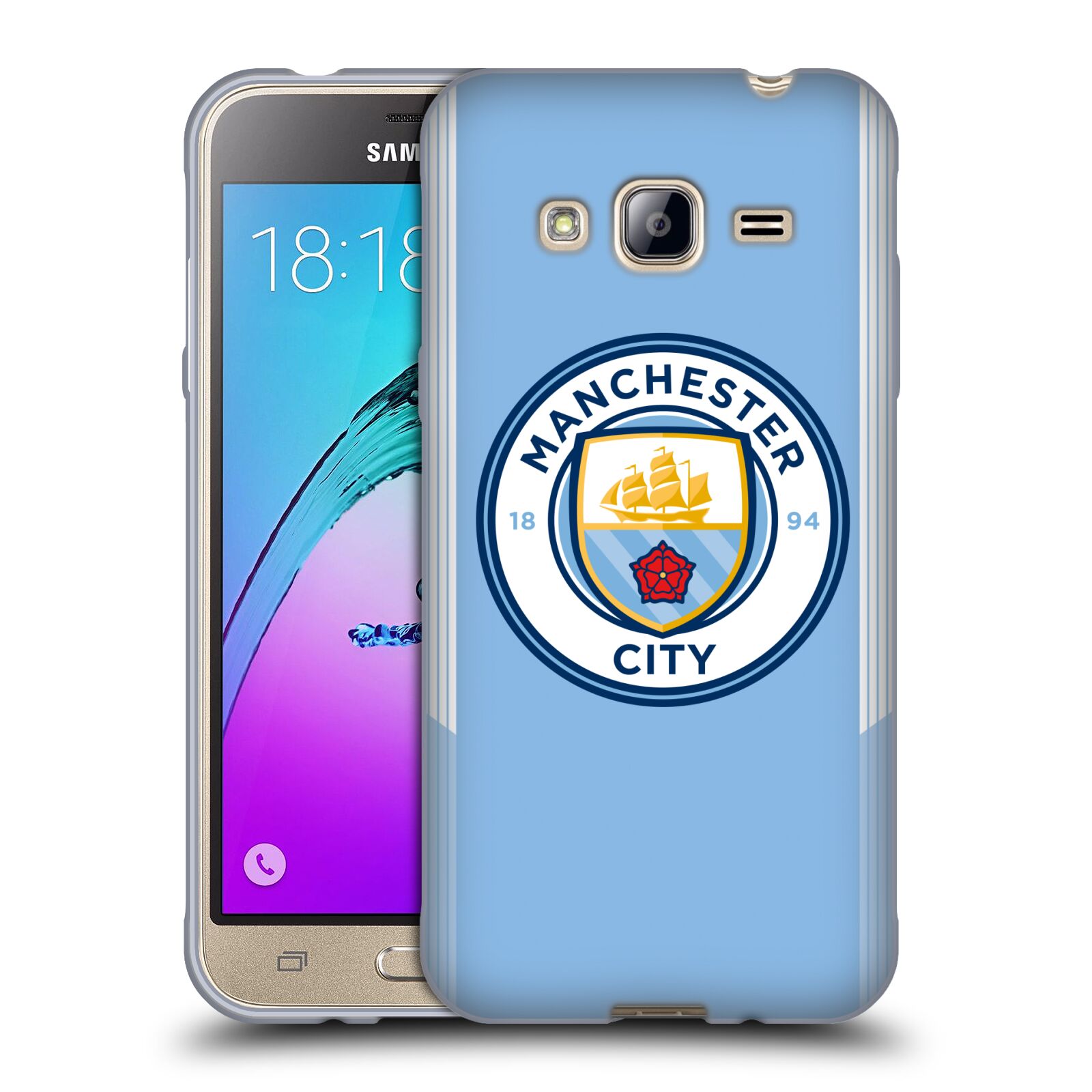 MANCHESTER CITY MAN CITY FC BADGE KIT 2017/18 SOFT GEL CASE FOR SAMSUNG PHONES 3 - 第 9/9 張圖片