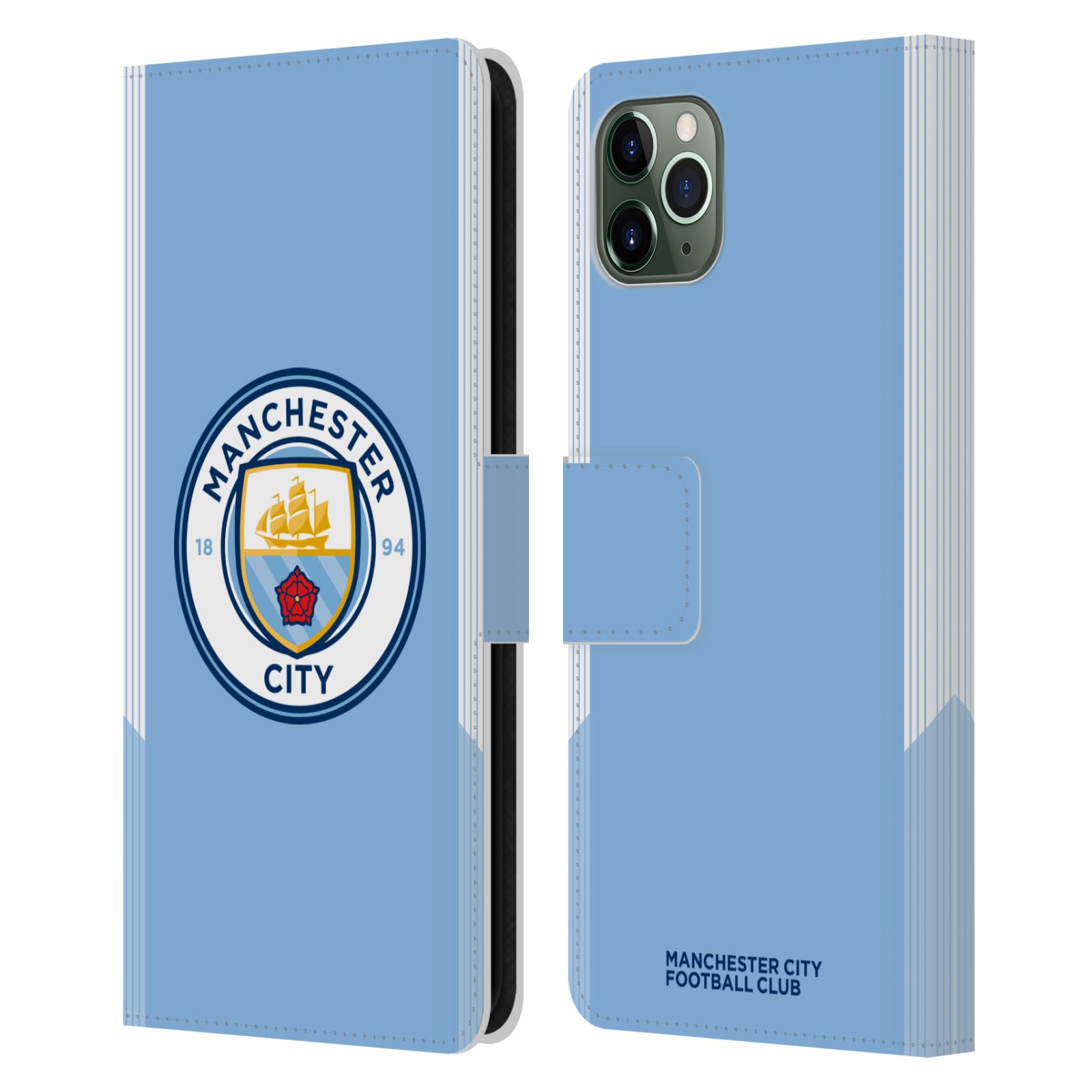 MAN CITY FC BADGE KIT 2017/18 ÉTUI COQUE EN CUIR POUR APPLE iPHONE TÉLÉPHONES - Photo 8 sur 8