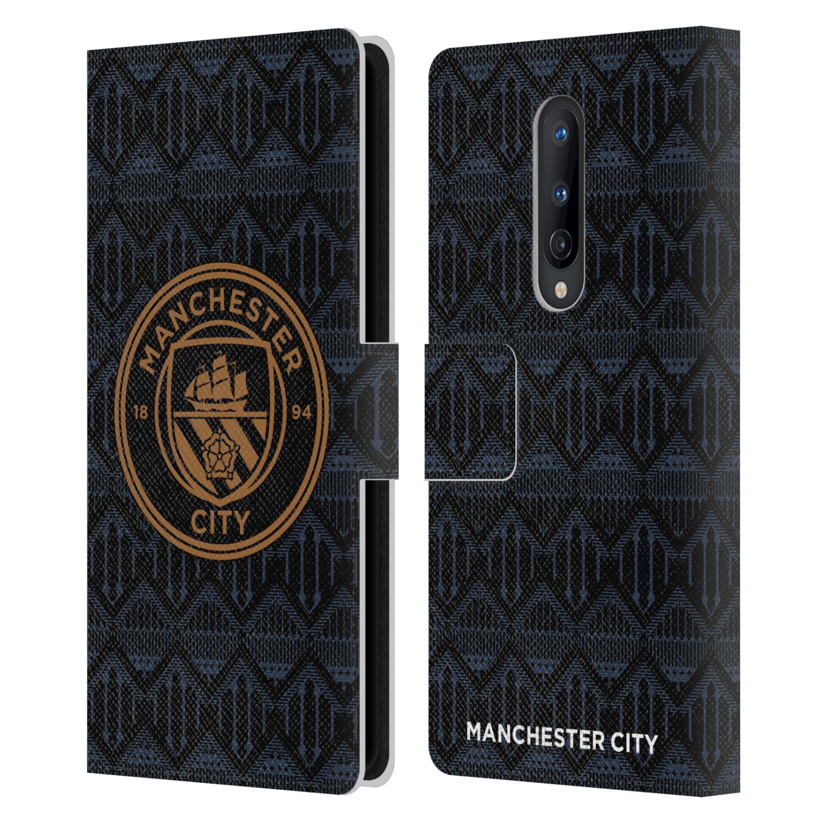 MAN CITY FC 2020/21 BADGE KIT LEATHER BOOK WALLET CASE COVER FOR ONEPLUS PHONES - Picture 7 of 10