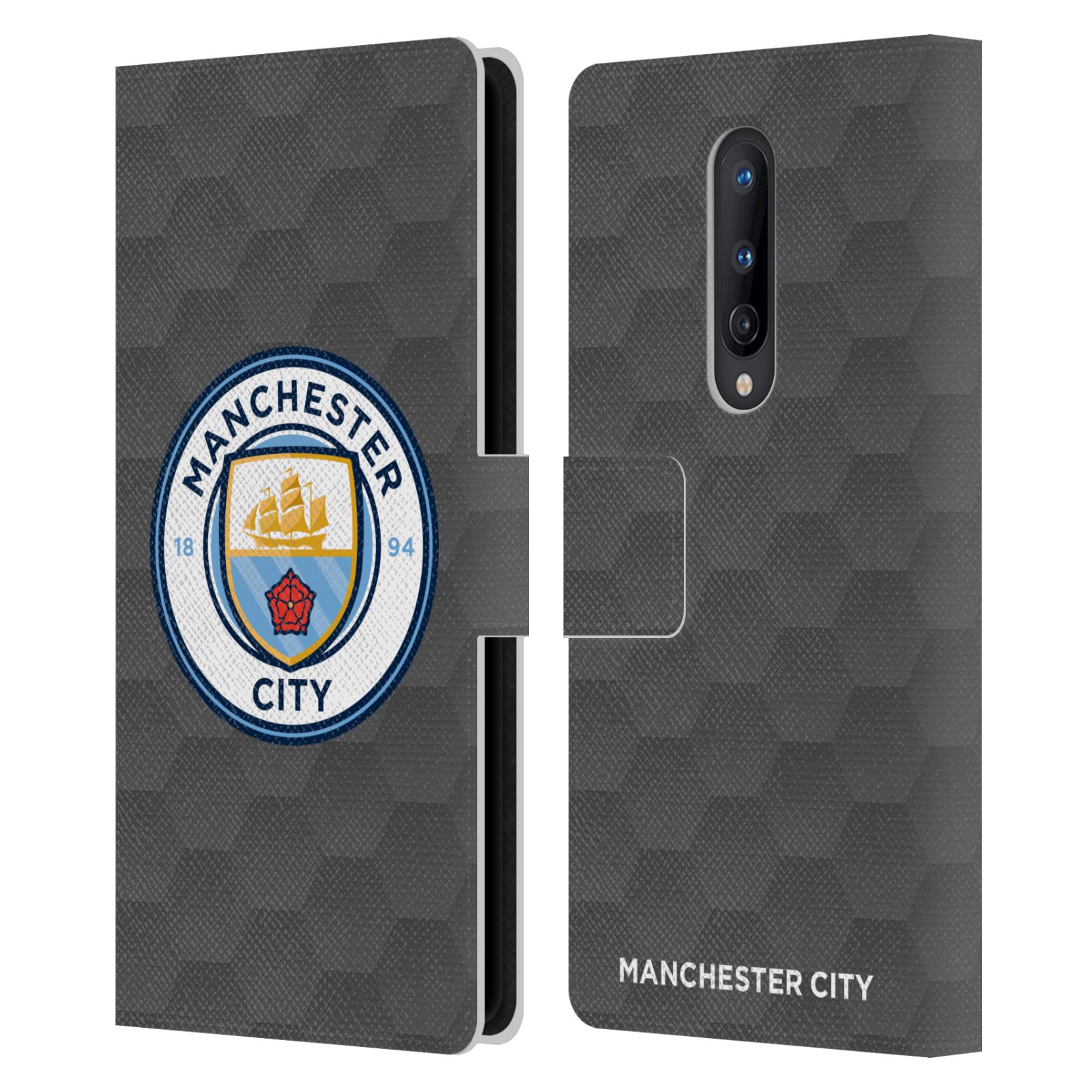 MAN CITY FC 2020/21 BADGE KIT LEATHER BOOK WALLET CASE COVER FOR ONEPLUS PHONES - Picture 9 of 10