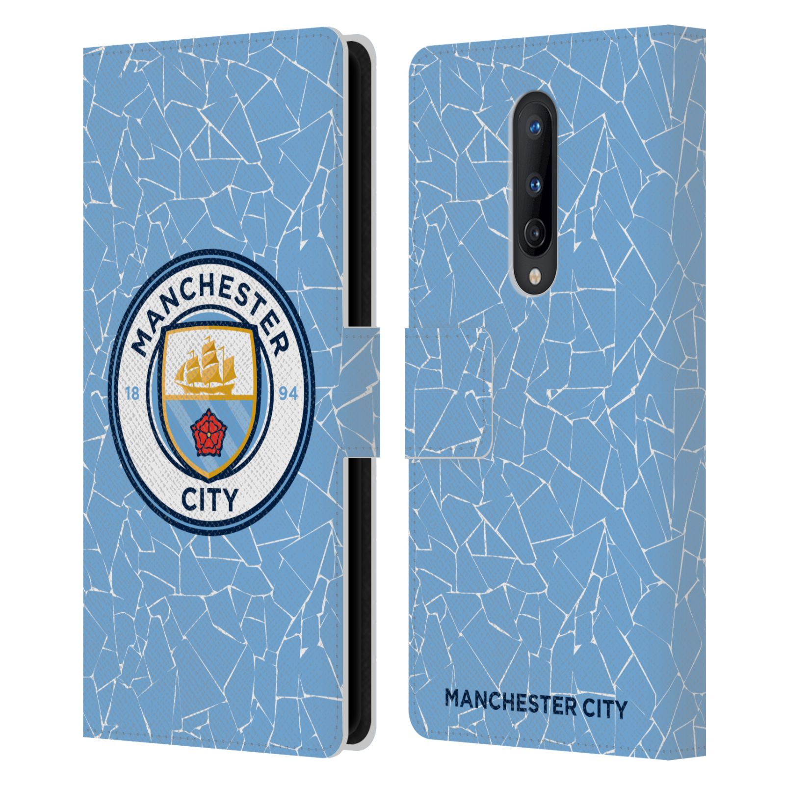 MAN CITY FC 2020/21 BADGE KIT LEATHER BOOK WALLET CASE COVER FOR ONEPLUS PHONES - Picture 8 of 10