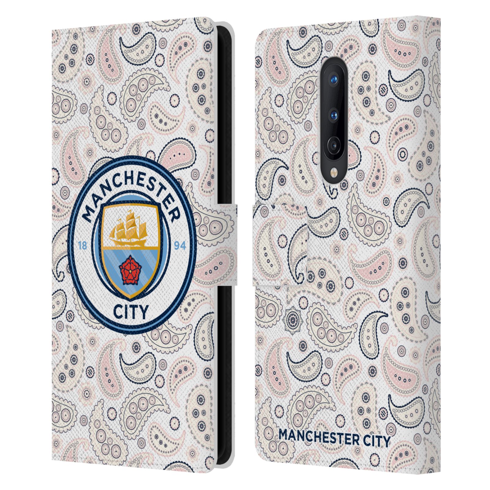 MAN CITY FC 2020/21 BADGE KIT LEATHER BOOK WALLET CASE COVER FOR ONEPLUS PHONES - Picture 10 of 10