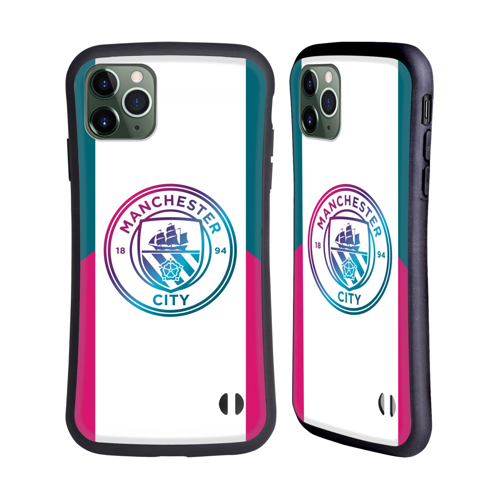MAN CITY FC 2021/22 BADGE KIT HYBRID CASE FOR APPLE iPHONES PHONES