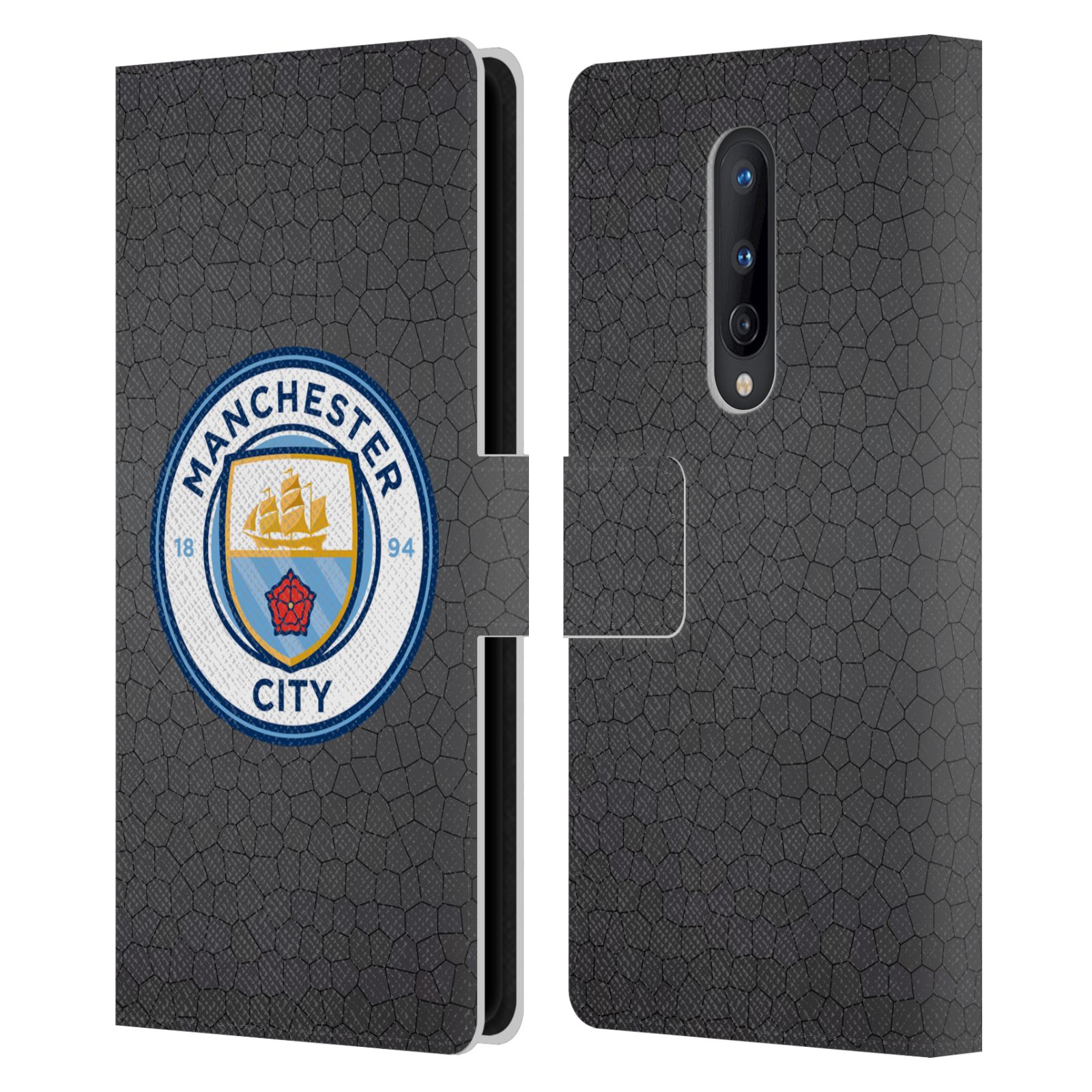 MANCHESTER CITY MAN CITY FC BADGE PIXELS LEATHER BOOK CASE FOR ONEPLUS PHONES - Picture 7 of 16