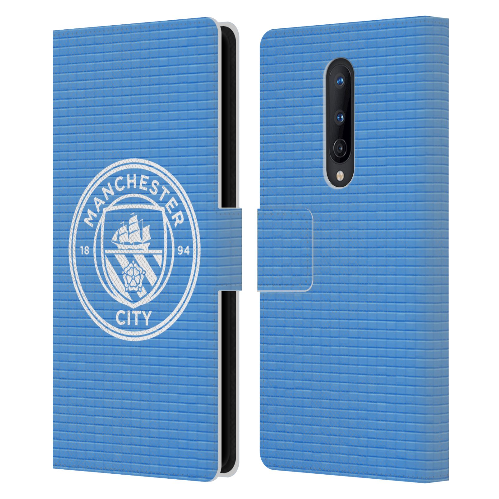 MANCHESTER CITY MAN CITY FC BADGE PIXELS LEATHER BOOK CASE FOR ONEPLUS PHONES - Picture 11 of 16