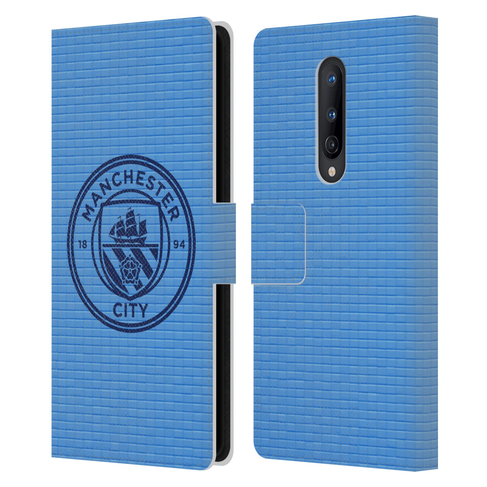 MANCHESTER CITY MAN CITY FC BADGE PIXELS LEATHER BOOK CASE FOR ONEPLUS PHONES - Picture 10 of 16