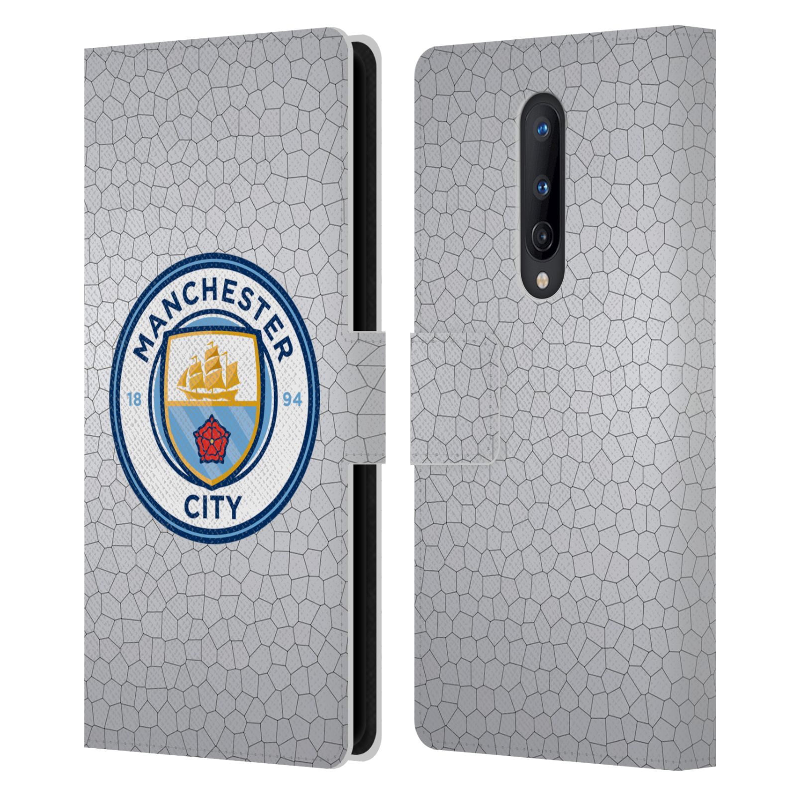 MANCHESTER CITY MAN CITY FC BADGE PIXELS LEATHER BOOK CASE FOR ONEPLUS PHONES - Picture 13 of 16