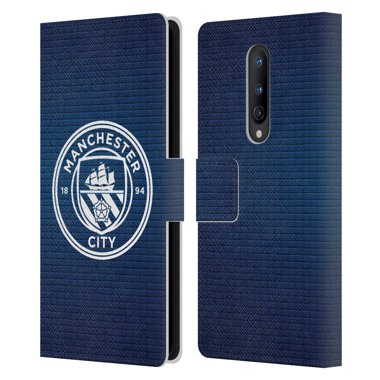 MANCHESTER CITY MAN CITY FC BADGE PIXELS LEATHER BOOK CASE FOR ONEPLUS PHONES - Picture 15 of 16