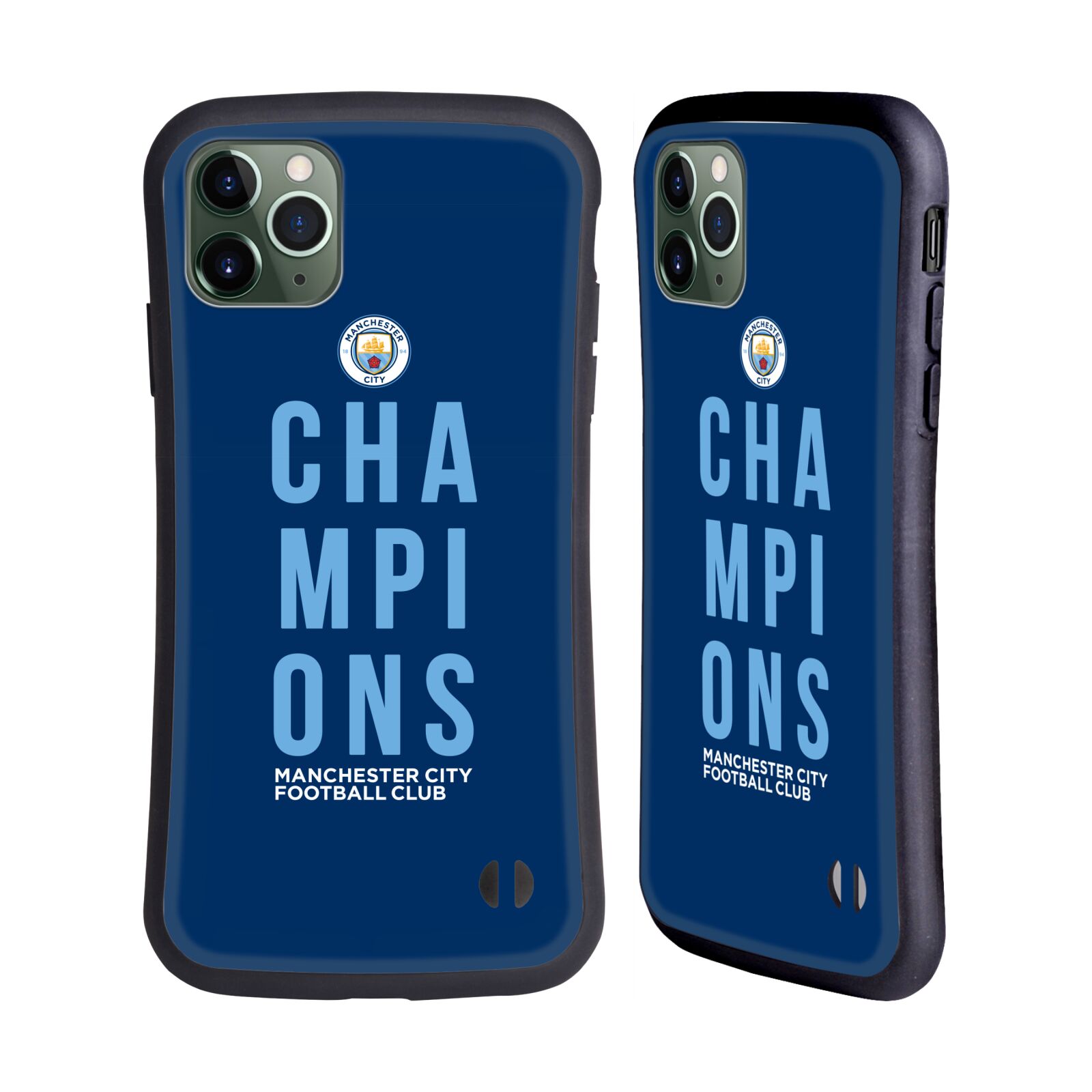 Manchester City Man Ciudad Fc Funda híbrida de campeones de 2019 para teléfonos Apple iPhones 