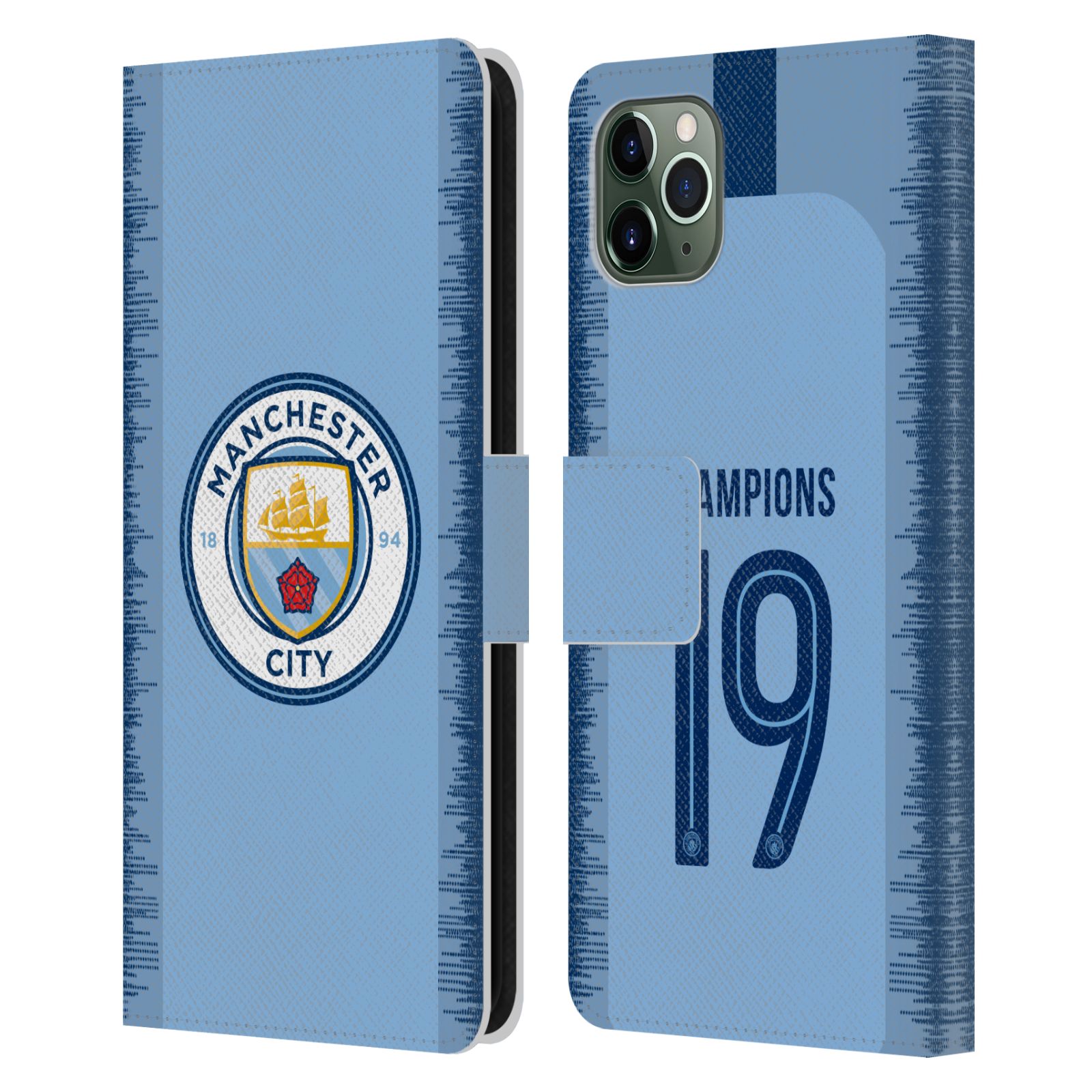 MANCHESTER CITY MAN CITY FC 2019 CHAMPIONS ÉTUI COQUE EN CUIR POUR APPLE iPHONE - Photo 8 sur 10