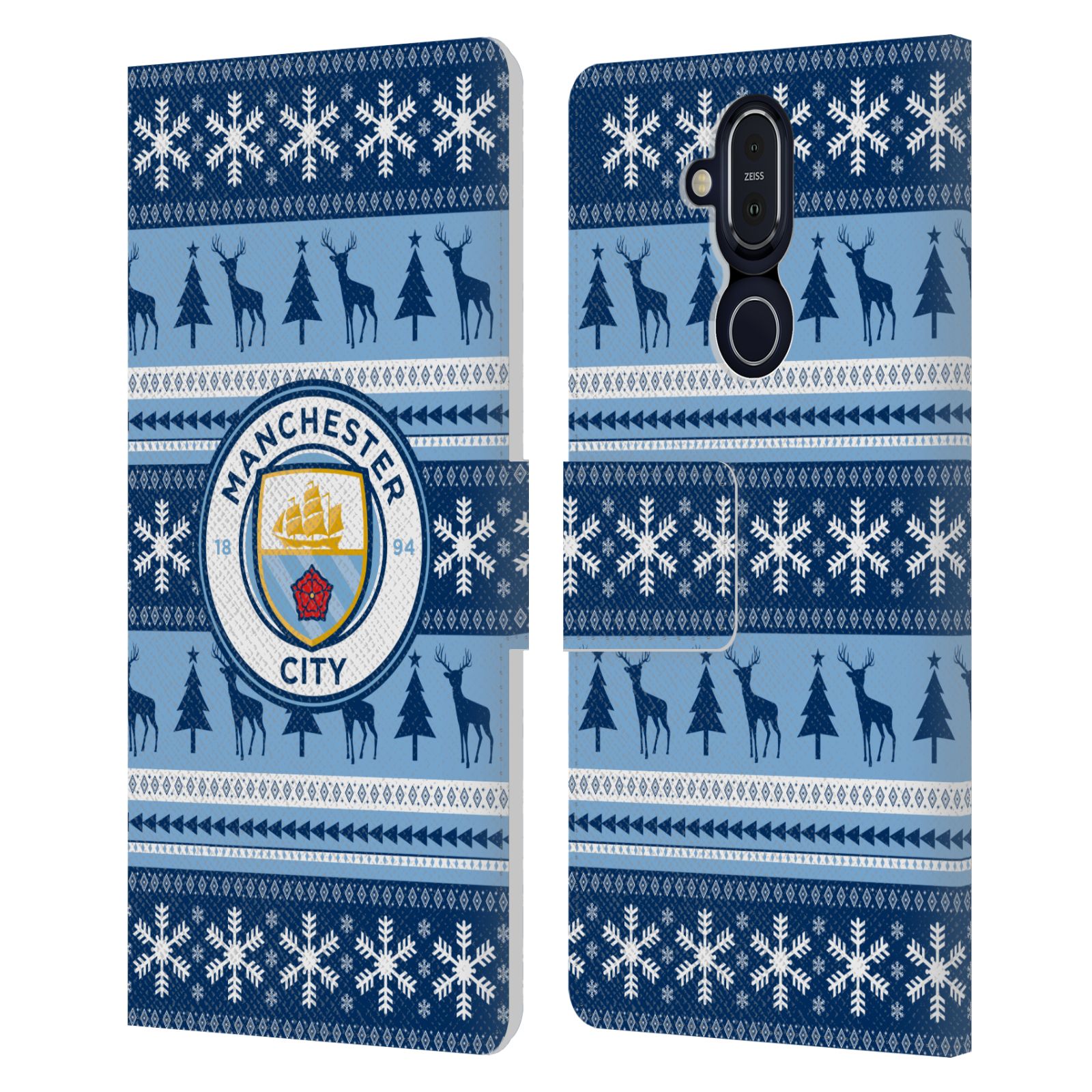 MAN CITY FC CUERO LIBRO DE NAVIDAD FUNDA BILLETERA PARA TELÉFONOS MICROSOFT NOKIA - Imagen 9 de 11