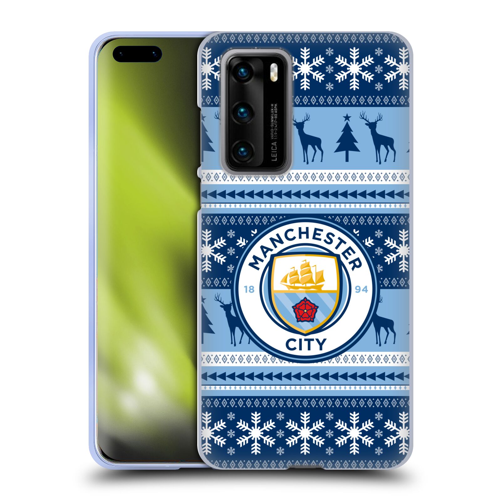 OFFICIAL MANCHESTER CITY MAN CITY FC CHRISTMAS SOFT GEL CASE FOR HUAWEI PHONES - Picture 10 of 12