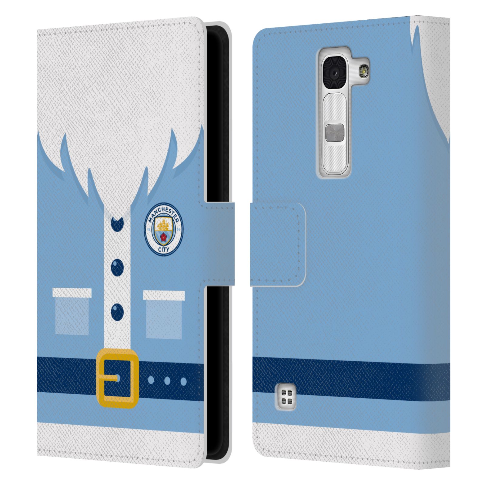 OFFICIAL MANCHESTER CITY MAN CITY FC CHRISTMAS LEATHER BOOK CASE FOR LG PHONES 2 - Picture 10 of 10