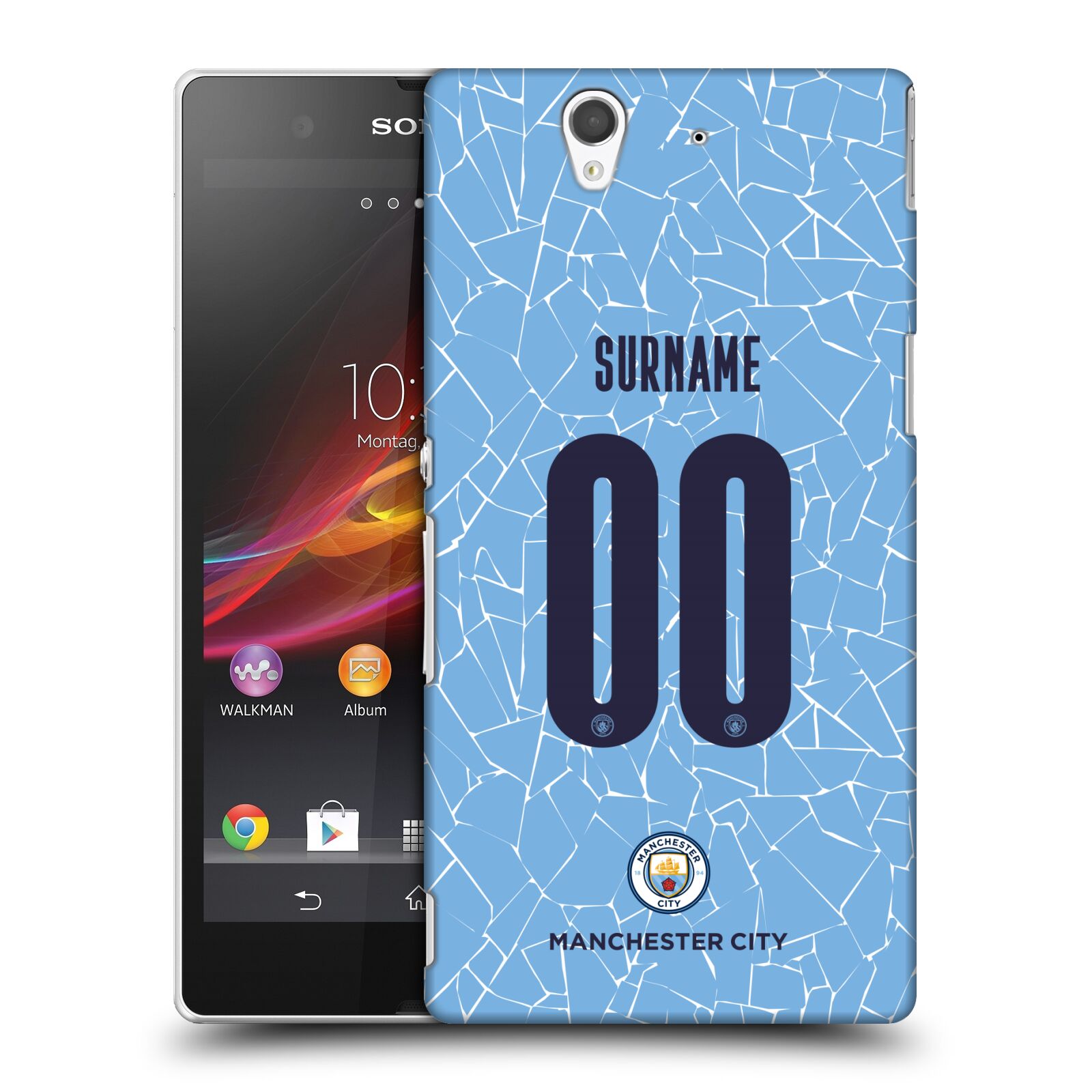 CUSTOMISED MANCHESTER CITY MAN CITY FC 2020/21 BADGE KIT CASE FOR SONY PHONES 3 - 第 8/9 張圖片